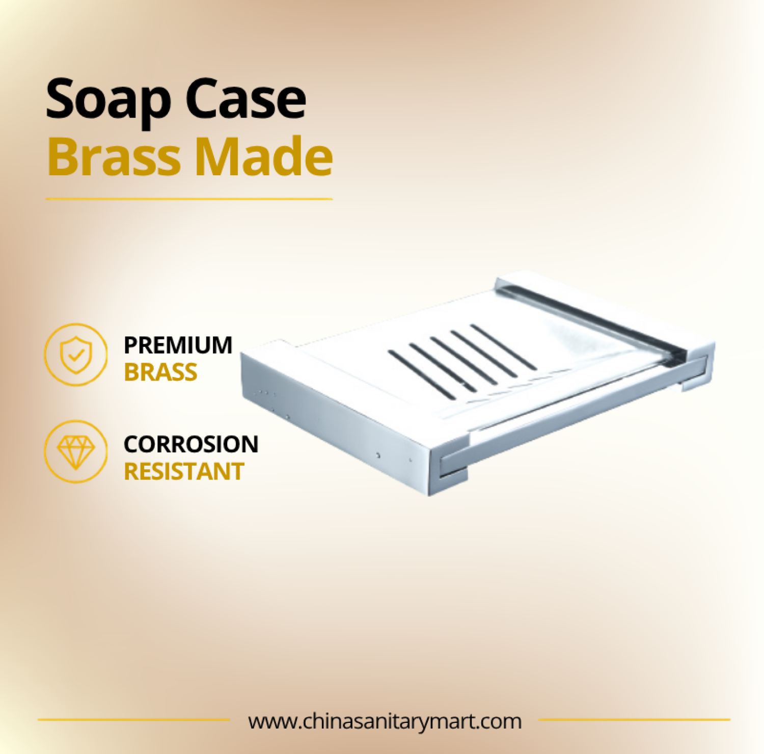 Brass Soap Case, AST Model CP, Chrome Soap Holder, Wall Mounted Soap Case, Brass Bathroom Accessories, Soap Dish Holder, Chrome Bathroom Accessories, Luxury Soap Tray, Bathroom Soap Rack, Modern Soap Holder