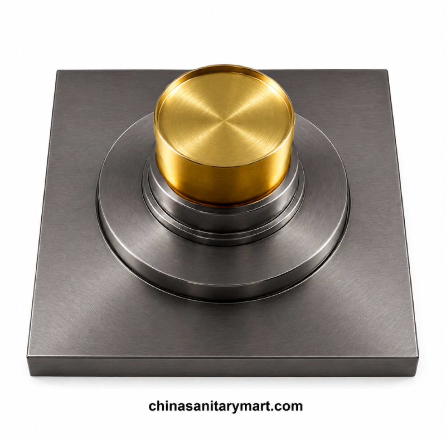 5x5 Inch MCN Heavy M2 Brass Matte Grey Bathroom Floor Drain, MCN brass floor drain, matte grey bathroom drain, heavy duty shower drain