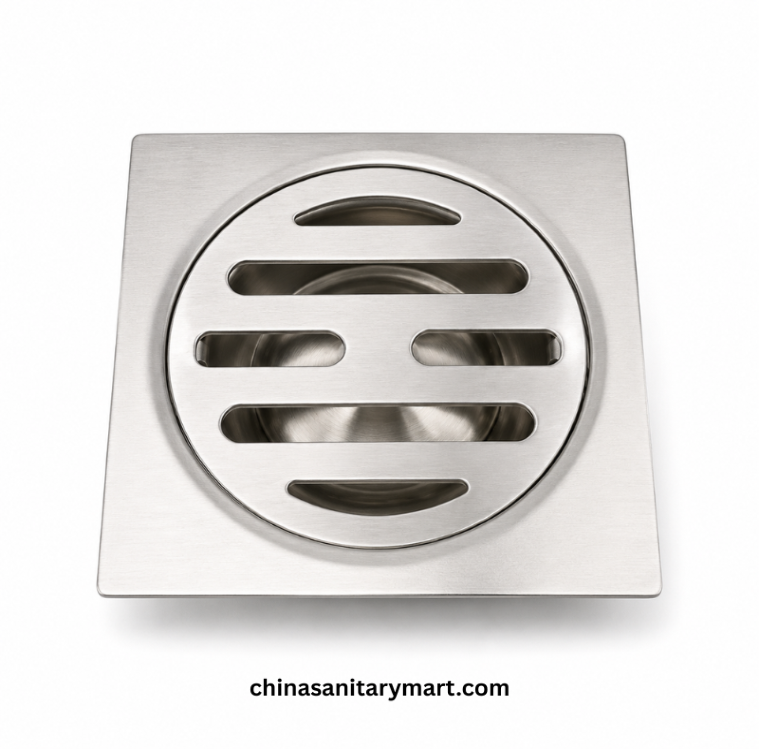 3x3 Inch FT Floor Drain, stainless steel bathroom floor drain, 75x75mm floor drain, round cover drain, shower floor drain, brushed steel bathroom drain