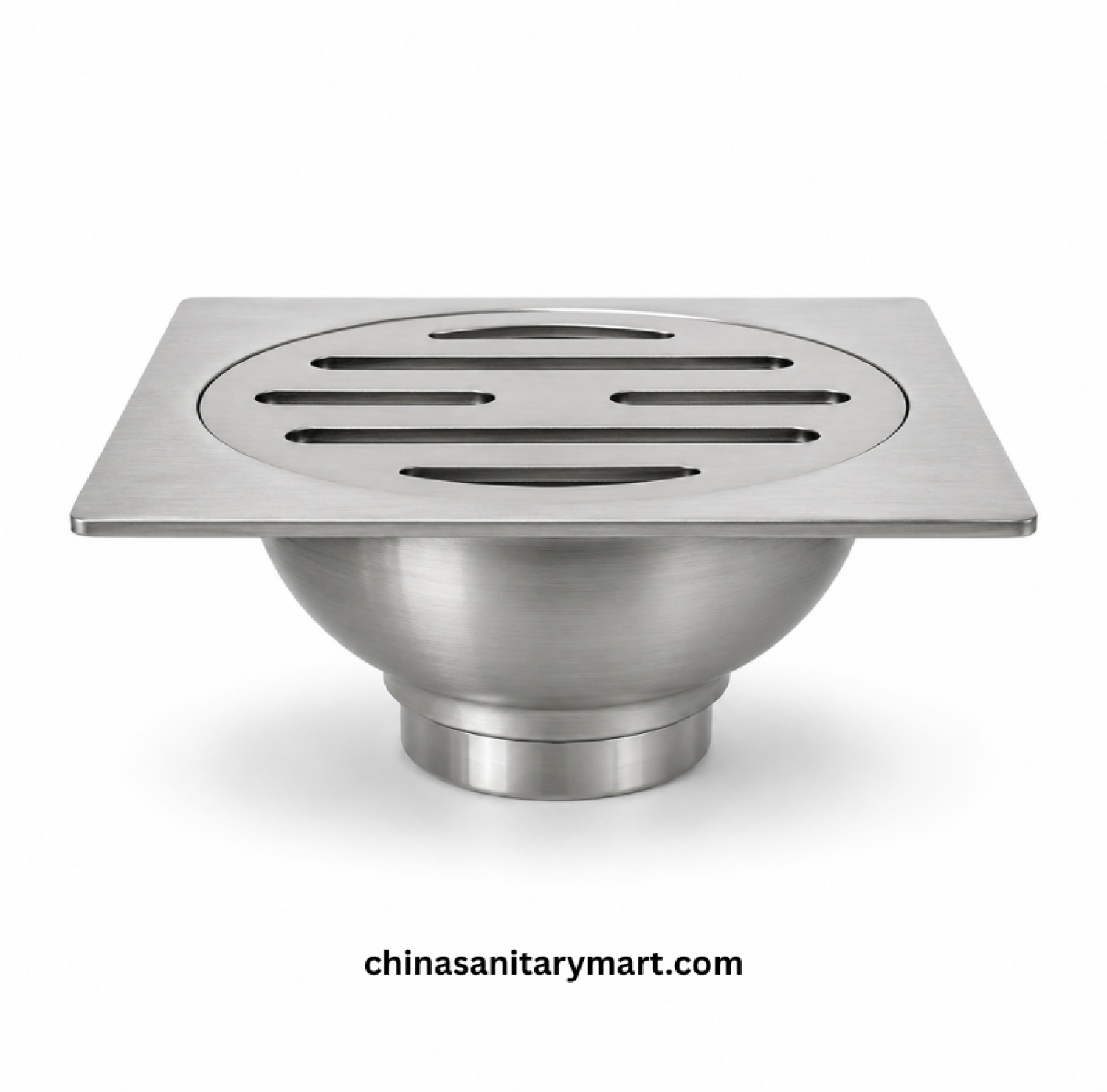 3x3 Inch FT Floor Drain, stainless steel bathroom floor drain, 75x75mm floor drain, round cover drain, shower floor drain, brushed steel bathroom drain