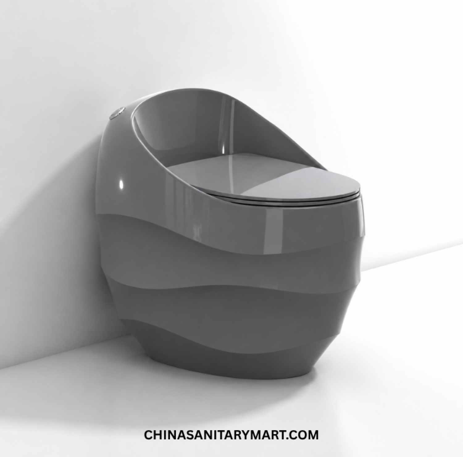 Grey Marble Shed Wave D Commode 26x19x24 Inch, Grey D Shape Commode, Grey Marble Toilet Commode, Shed Wave Commode