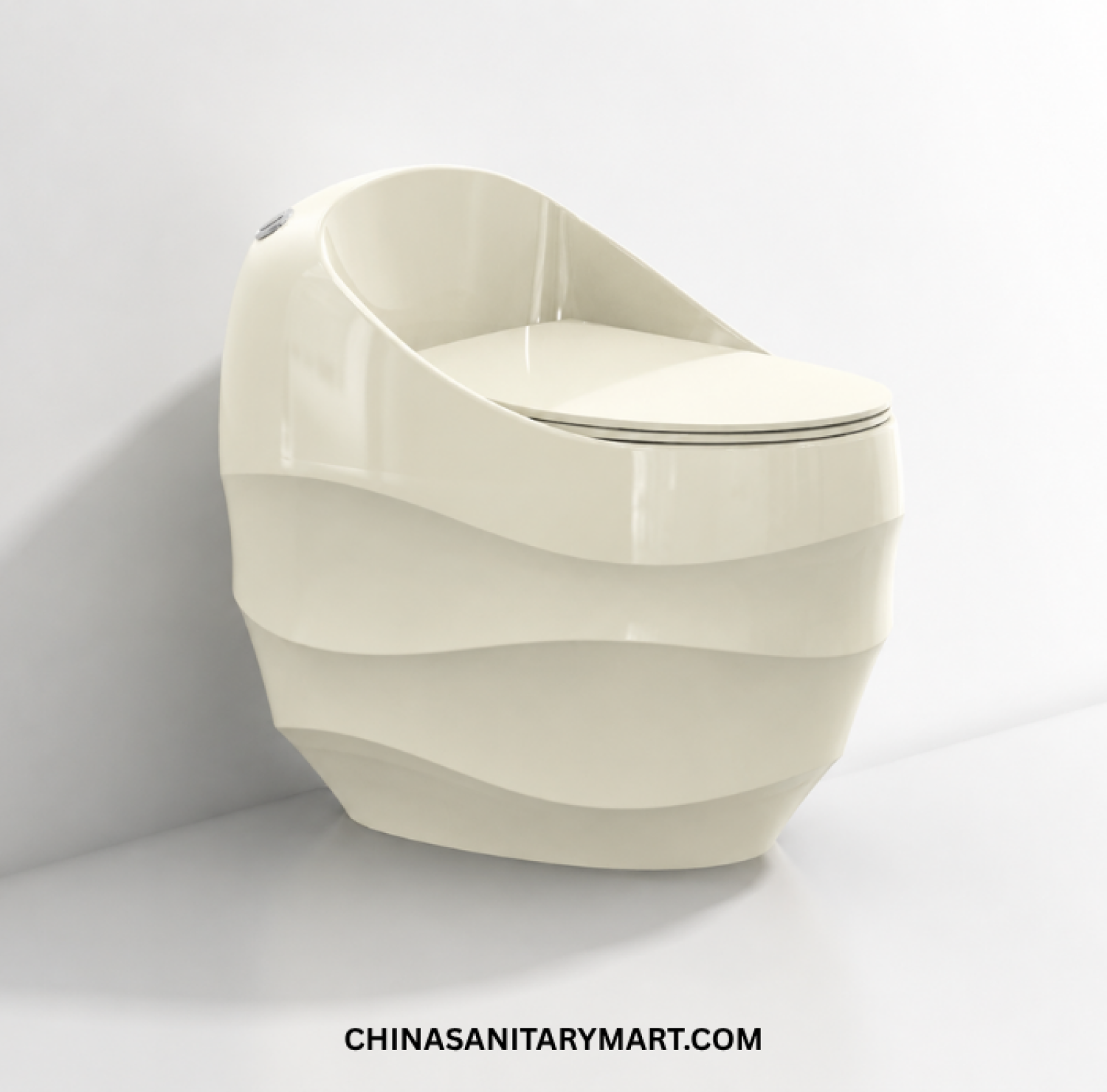 Offwhite Marble Shed Wave D Commode 26x19x24 Inch, Offwhite D Shape Commode, Offwhite Marble Toilet Commode, Shed Wave Commode