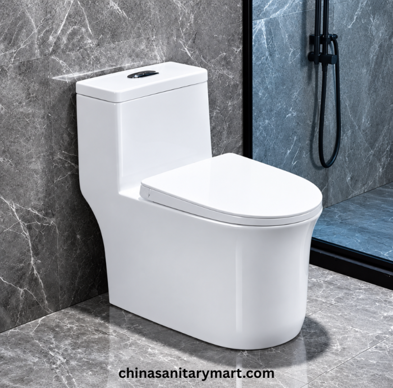 IS-T3923 Tornado Jet Flush Commode, IS-T3923 One Piece Commode, Tornado Jet Flush Toilet, White Modern Commode, One Piece Toilet
