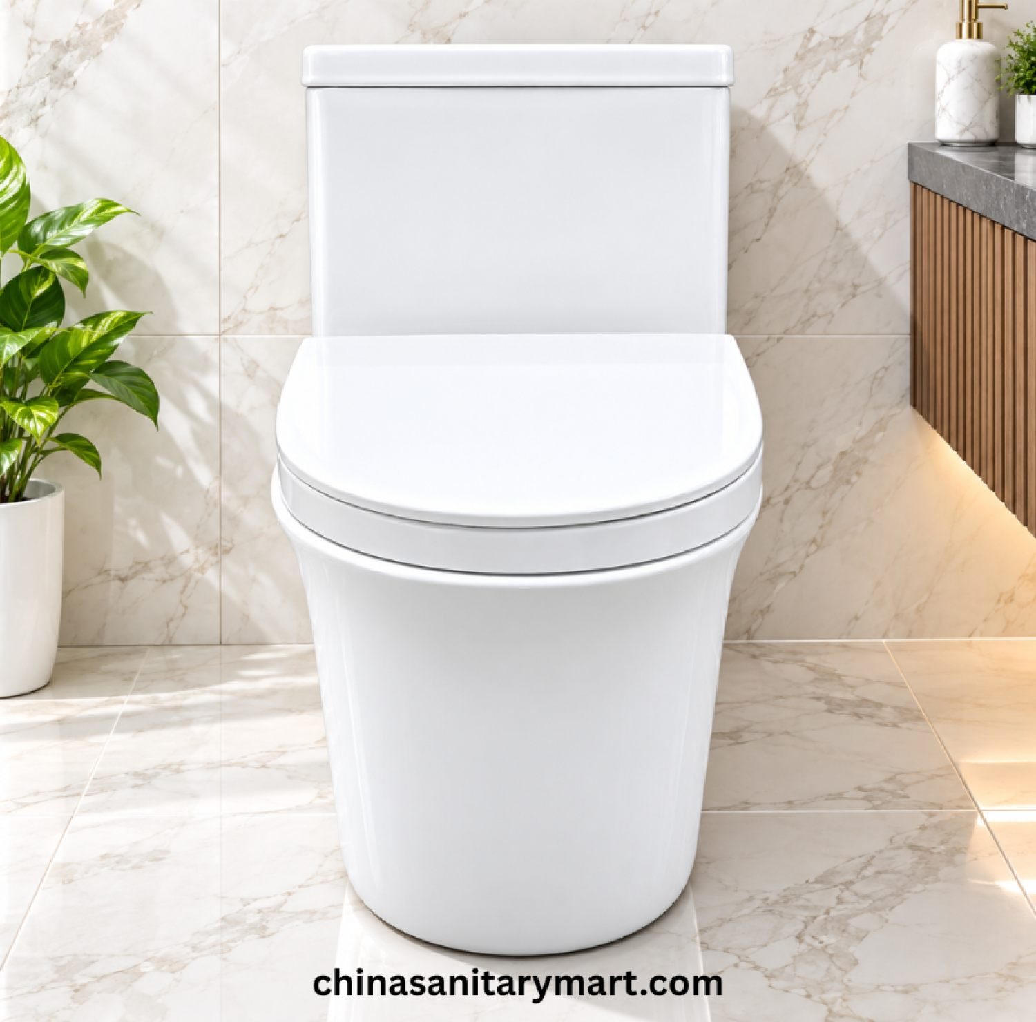 IS-T3923 Tornado Jet Flush Commode, IS-T3923 One Piece Commode, Tornado Jet Flush Toilet, White Modern Commode, One Piece Toilet