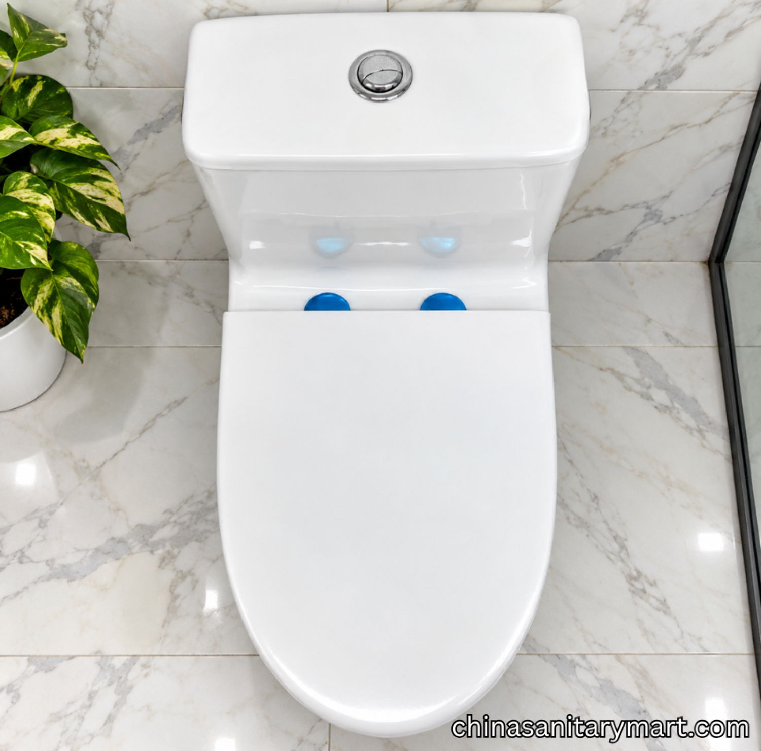 IS-TH09 white one piece commode, tornado jet flush toilet, modern white toilet, IS-TH09 bathroom commode