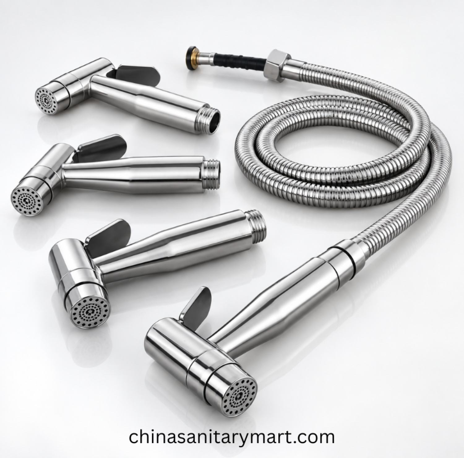 Mecan Two Mode Push Shower CP Chrome, chrome bidet spray, two mode push shower, Mecan bathroom hand shower, chrome toilet spray