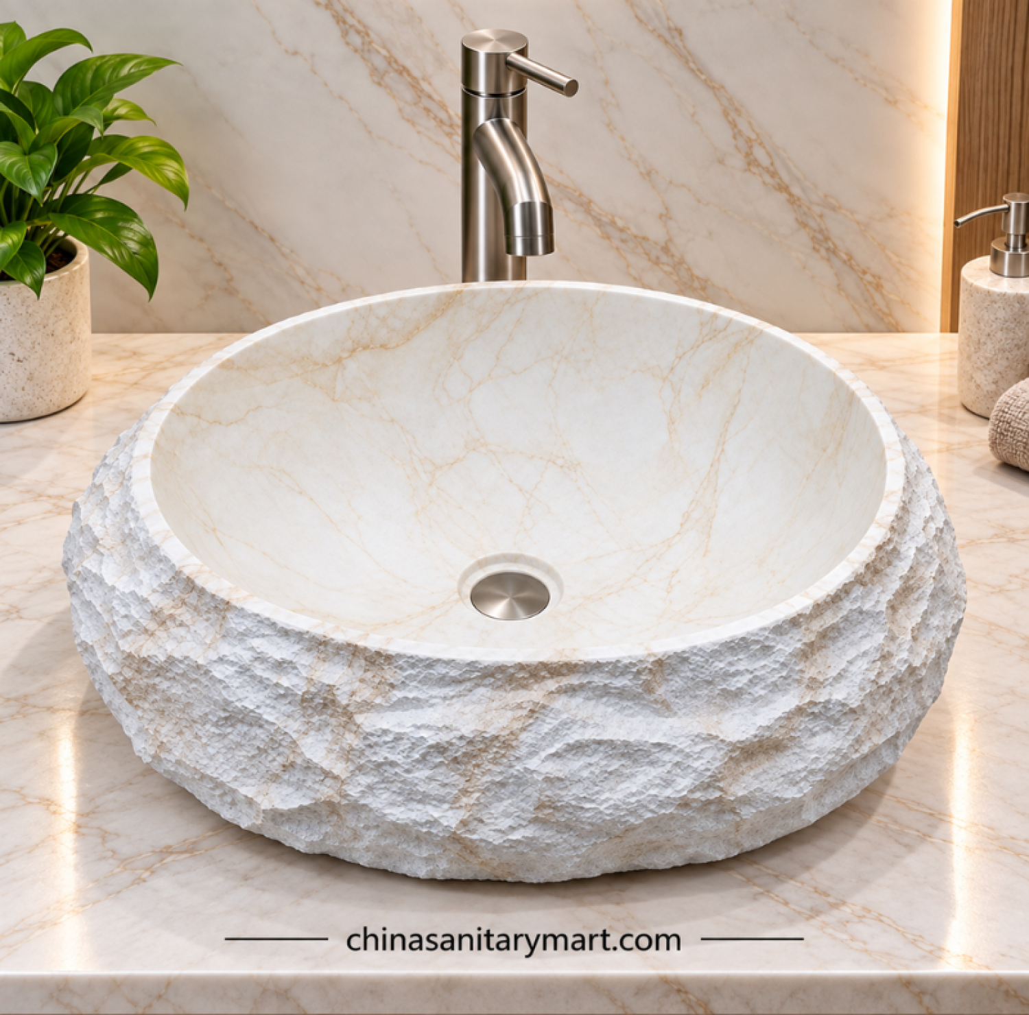 14x18 inch white marble shed stone basin, textured stone countertop basin, white marble oval basin, marble effect wash basin, luxury bathroom basin