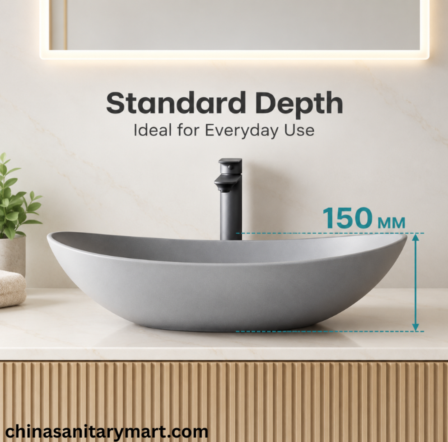 IS-A888MG grey boat shape top basin, grey countertop wash basin, boat shape bathroom basin, designer grey top basin