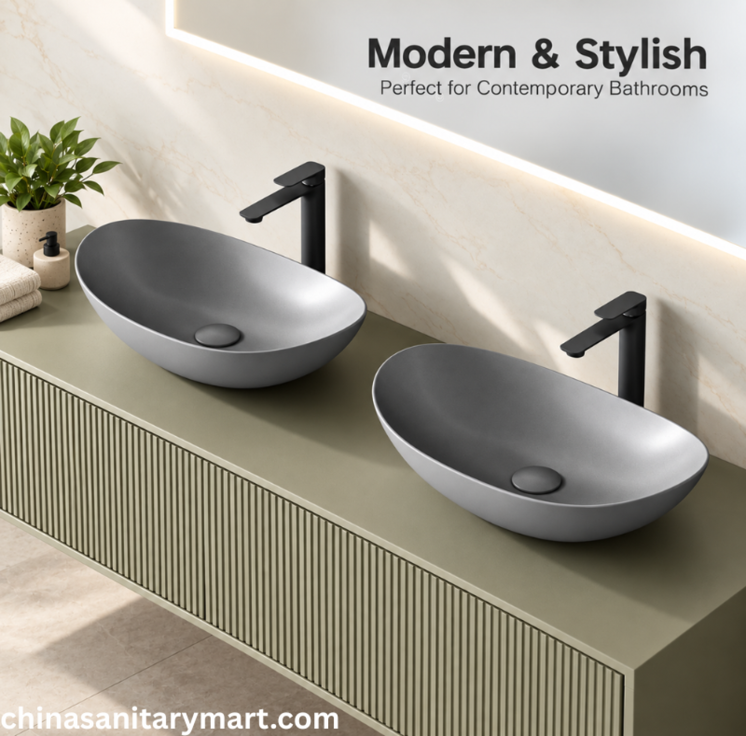 IS-A888MG grey boat shape top basin, grey countertop wash basin, boat shape bathroom basin, designer grey top basin