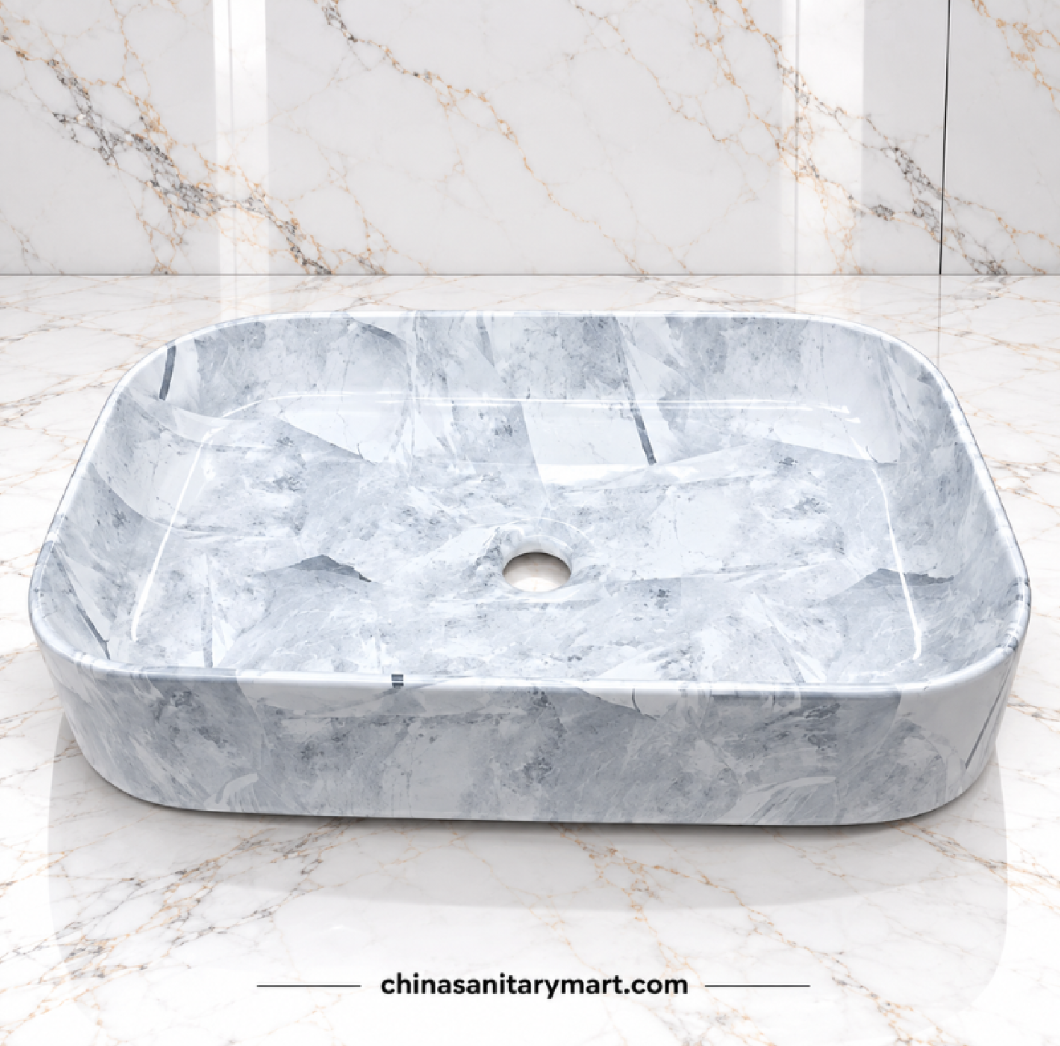 15x22 inch sky blue marble shed top basin, sky blue countertop wash basin, blue marble style bathroom basin, rounded rectangular top basin, designer blue wash basin