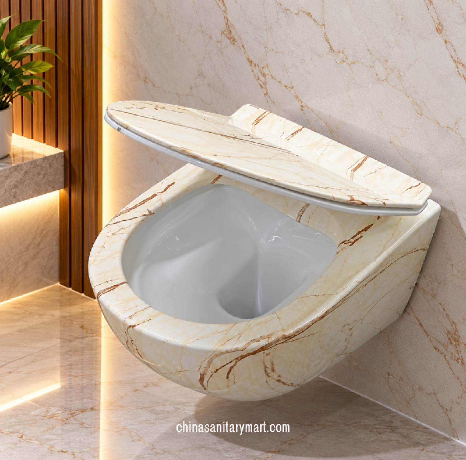 Ori marble shed commode, Tornado Washdown toilet, marble finish toilet, cream marble commode, designer bathroom commode, marble pattern toilet