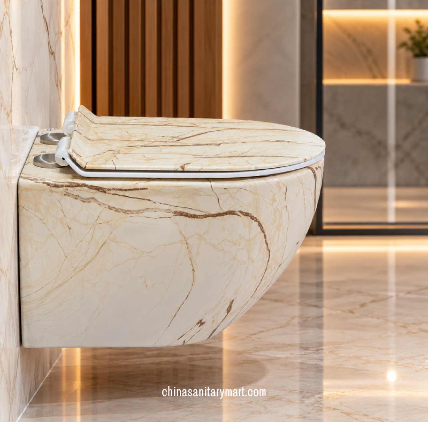 Ori marble shed commode, Tornado Washdown toilet, marble finish toilet, cream marble commode, designer bathroom commode, marble pattern toilet