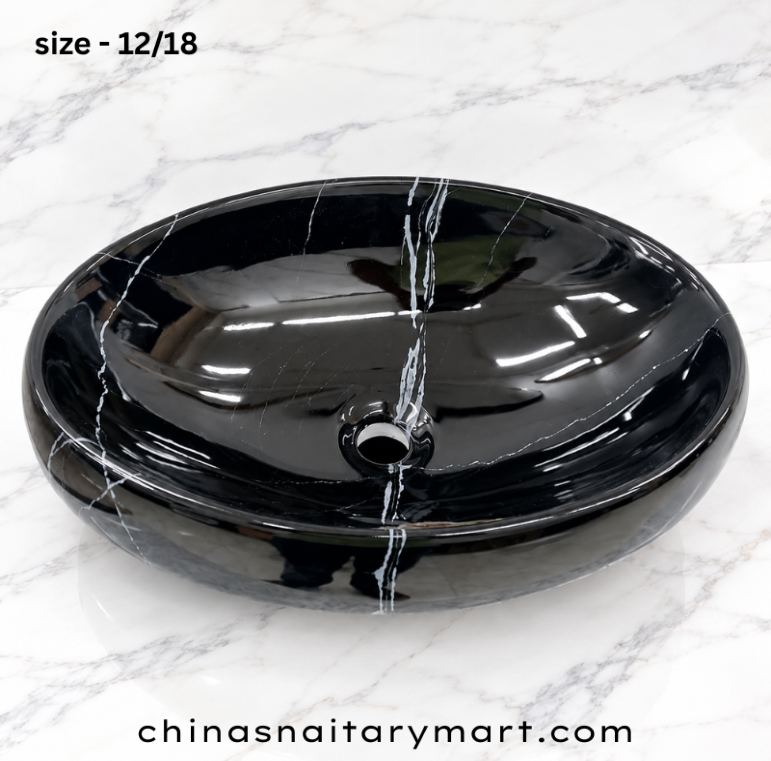 12x18 black top basin, black oval wash basin, black marble style basin, oval countertop basin, black bathroom basin, black marble shed top basin, designer black wash basin
