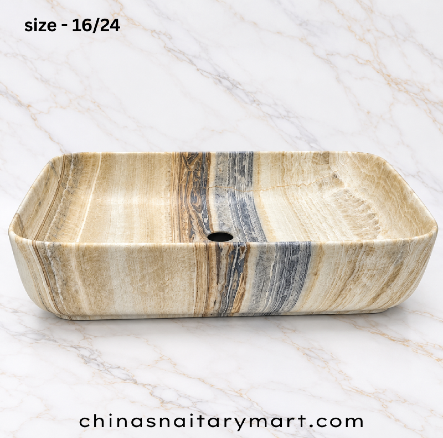 16x24 inch ivory matte marble shed top basin, rectangular ivory wash basin, beige grey marble pattern countertop basin, matte designer bathroom basin, ivory marble vanity basin