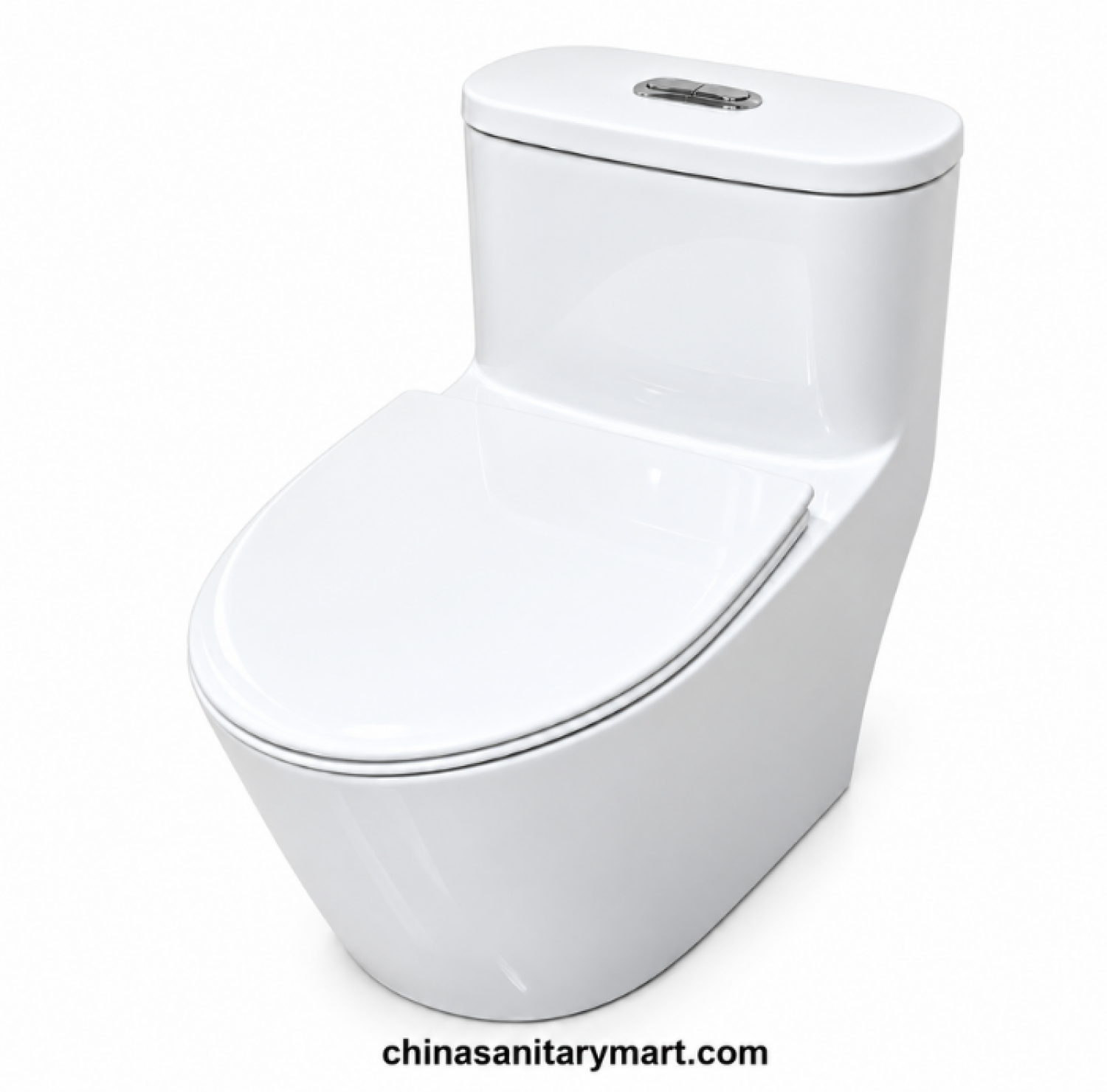 W-211 one piece commode, glossy white toilet, 27x15x26 inch floor mounted commode, modern dual flush toilet, white ceramic bathroom toilet Bangladesh