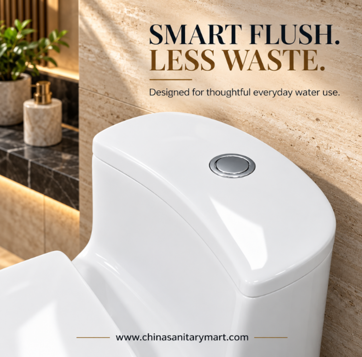 W-536 one piece commode, glossy white ceramic toilet, rimless one piece toilet, soft close commode seat, water saving toilet Bangladesh