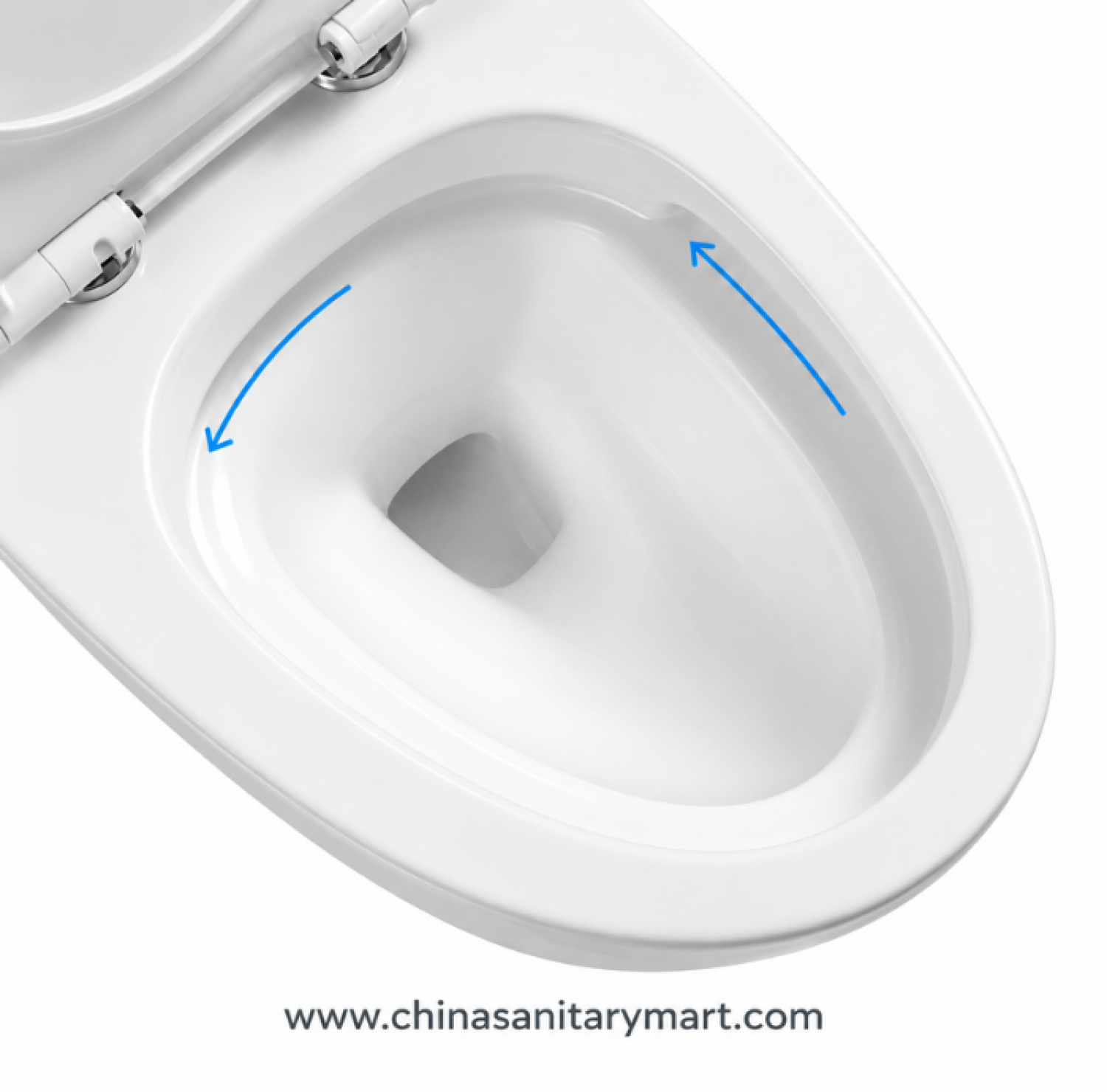 W-564 one piece commode, 590x380x730mm white toilet, S-trap commode 300mm roughing-in, glossy white ceramic toilet, modern floor-mounted commode