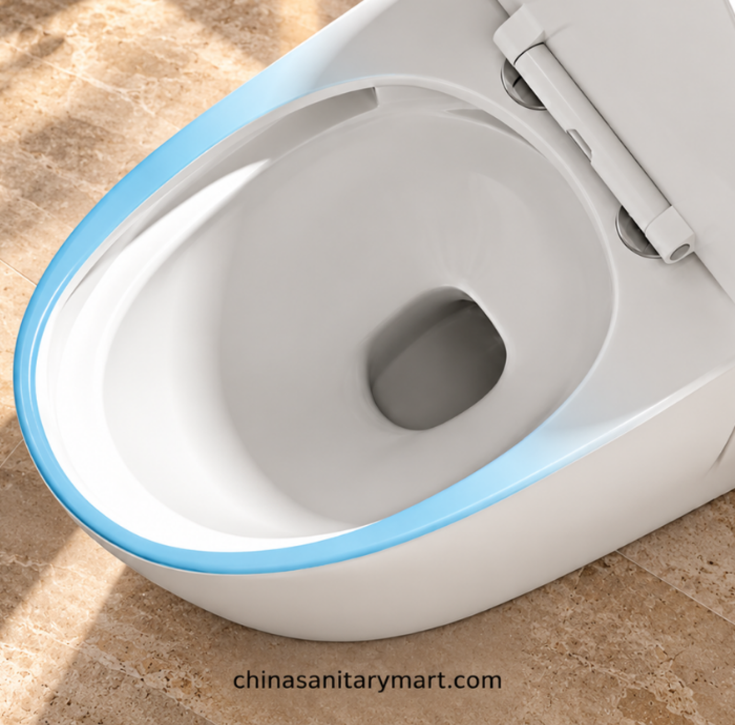 W-580 Tornado Jet Rimless Commode, white one piece toilet, rimless ceramic commode, Tornado Jet Flush toilet, modern floor mounted commode, glossy white bathroom toilet