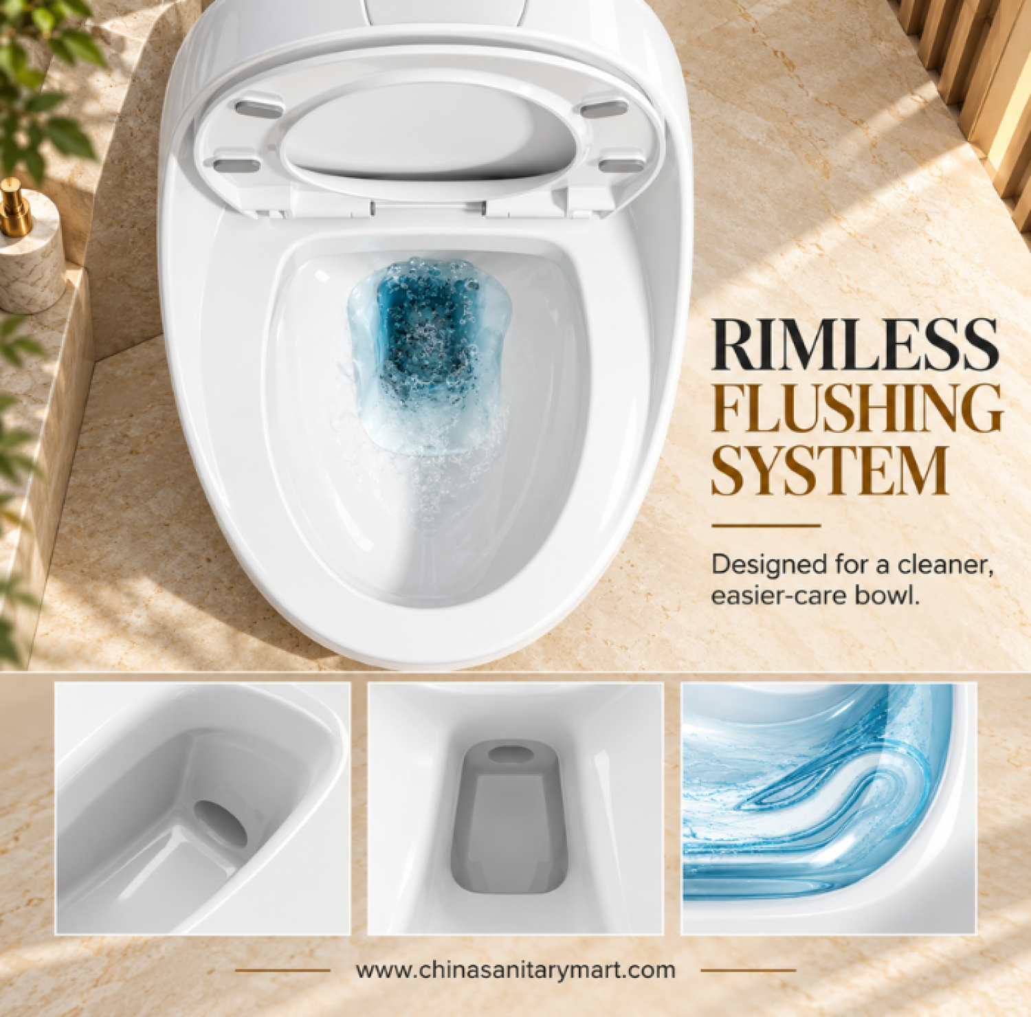 W-D02 white egg shape commode, egg shaped one piece toilet, glossy white ceramic commode, rimless flushing toilet, S-trap toilet 300mm rough-in, 650x600x425mm commode