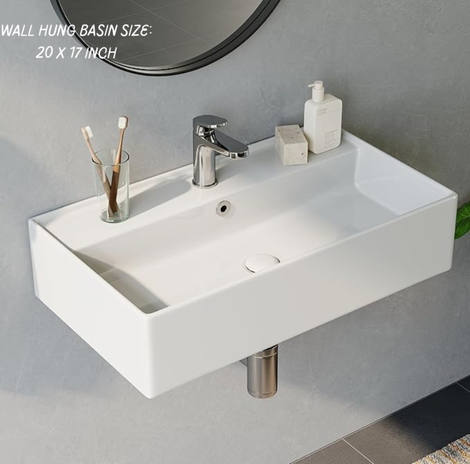 Wall Hung Basin (20x17 ) inch