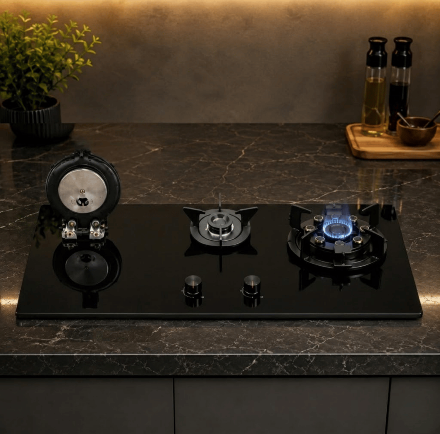 Black & Decker BD-01GS, 3 Burner Gas Stove BD, Ceramic Panel Gas Stove, Three Burner Glass Top Stove, Flame Failure Device Gas Stove, China Sanitary Mart Gas Stove.