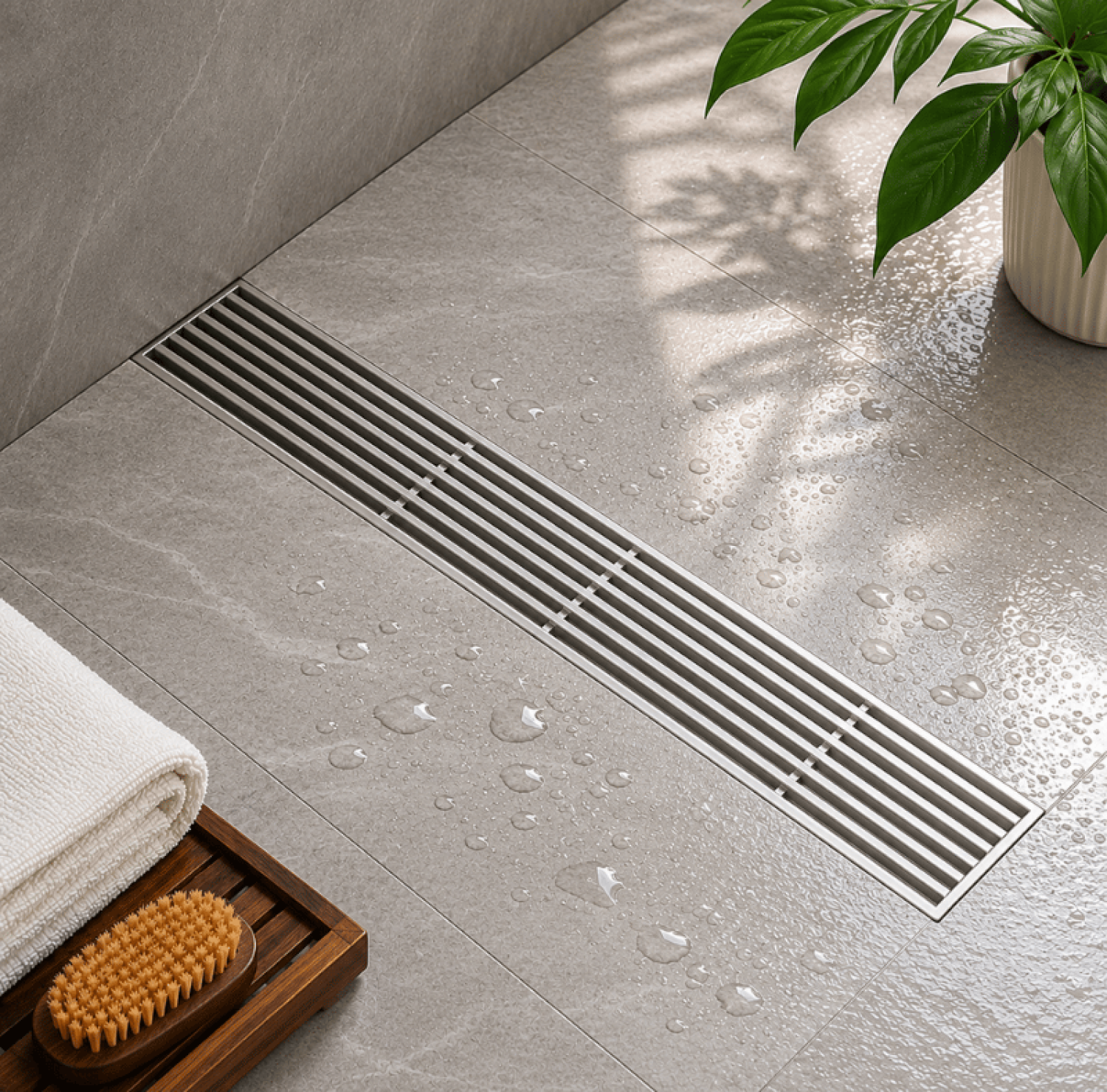 SS Bathroom Drain, Stainless Steel Floor Drain, 12x3 Inch Drain, FT Net Drain, Bathroom Floor Drain, Shower Drain, Linear Drain, SS Color Drain, Anti Clog Drain, Hair Catcher Drain, Floor Waste Drain, Bathroom Accessories Bangladesh