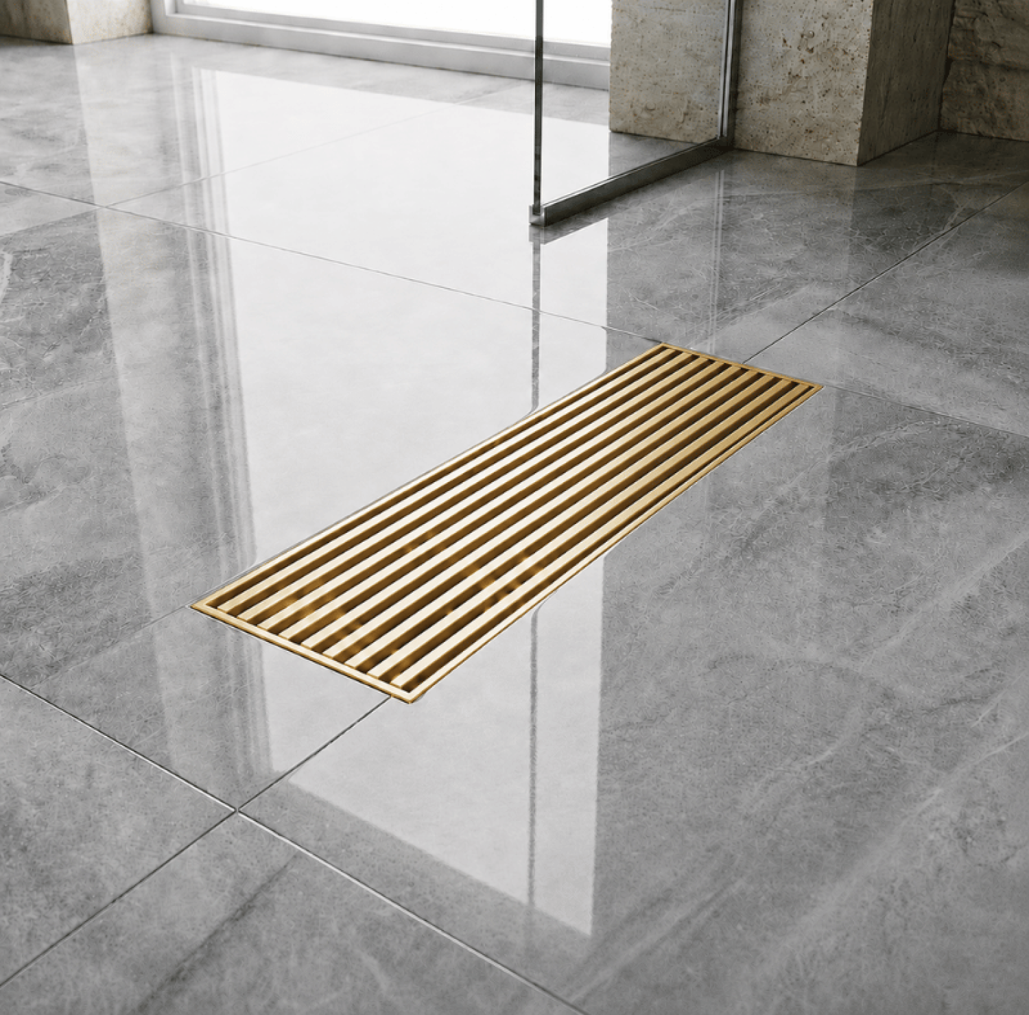 SS Bathroom Drain, 8x3 Inch Drain, Light Gold Drain, Gold Floor Drain, FT Net Drain, Stainless Steel Drain, Linear Shower Drain, Bathroom Floor Drain, Luxury Bathroom Accessories, Anti Clog Drain Cover, Gold Linear Drain, Stainless Steel Floor Drain