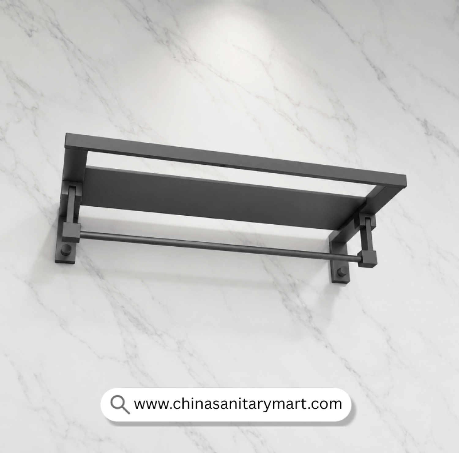 Grey Heavy Towel Rack IM, Gunmetal Grey Towel Rack, Heavy Duty Towel Rack, Wall Mounted Towel Rack, Stainless Steel Towel Shelf, Bathroom Towel Organizer, Premium Towel Holder, Matte Grey Bathroom Accessories, Modern Towel Rack