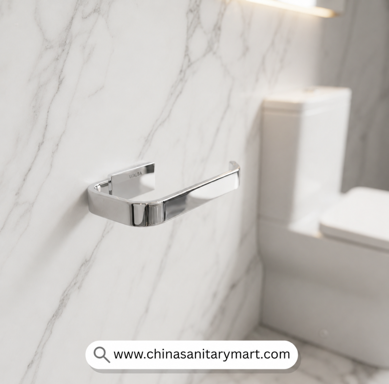 Walba Tissue Arm CP, Chrome Tissue Holder, Stainless Steel Tissue Holder, CP Toilet Paper Holder, Open Tissue Arm, Wall Mounted Tissue Holder, Bathroom Tissue Holder, Chrome Bathroom Accessories, Toilet Roll Holder CP, Modern Tissue Holder