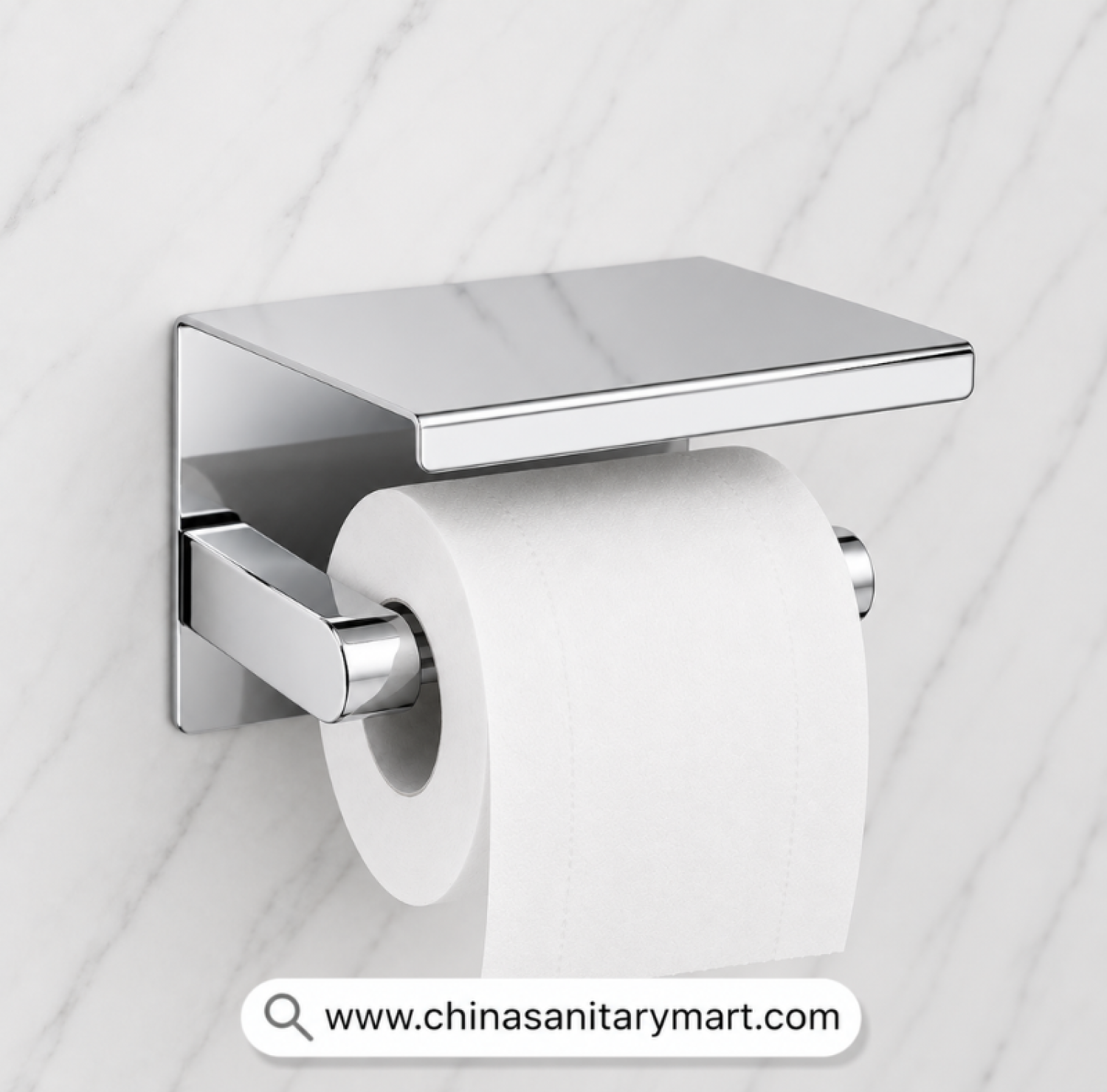 SS Open Tissue Holder CP, Chrome Tissue Holder, Stainless Steel Tissue Holder, Chrome Toilet Paper Holder, Wall Mounted Tissue Holder, Open Tissue Holder with Shelf, Toilet Roll Holder with Shelf, Bathroom Tissue Holder