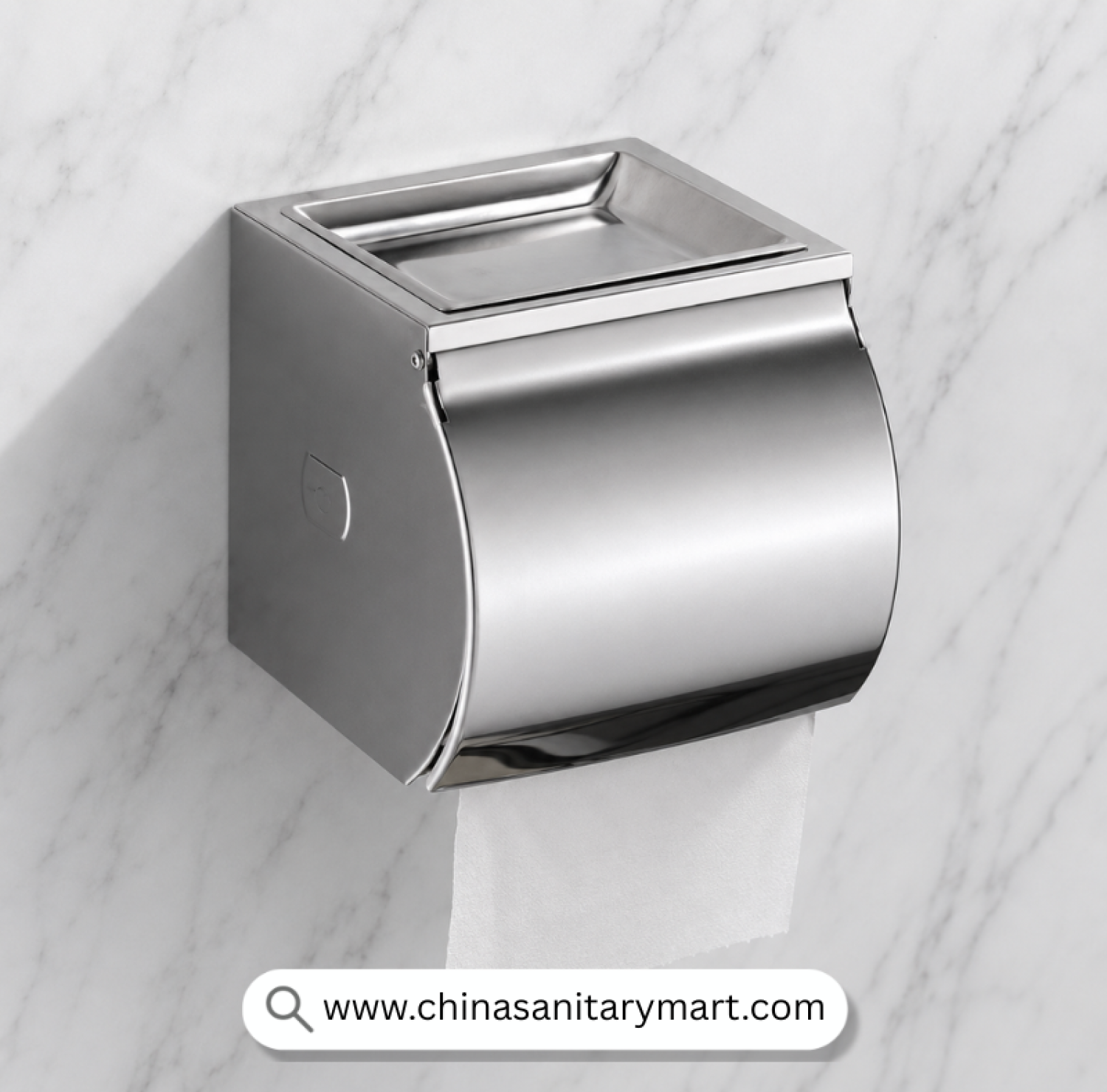 WSDA Tissue Box Toilet CP, Chrome Tissue Holder, Covered Tissue Box, Stainless Steel Tissue Holder, CP Tissue Box, Wall Mounted Tissue Holder, Toilet Paper Holder, Chrome Bathroom Accessories