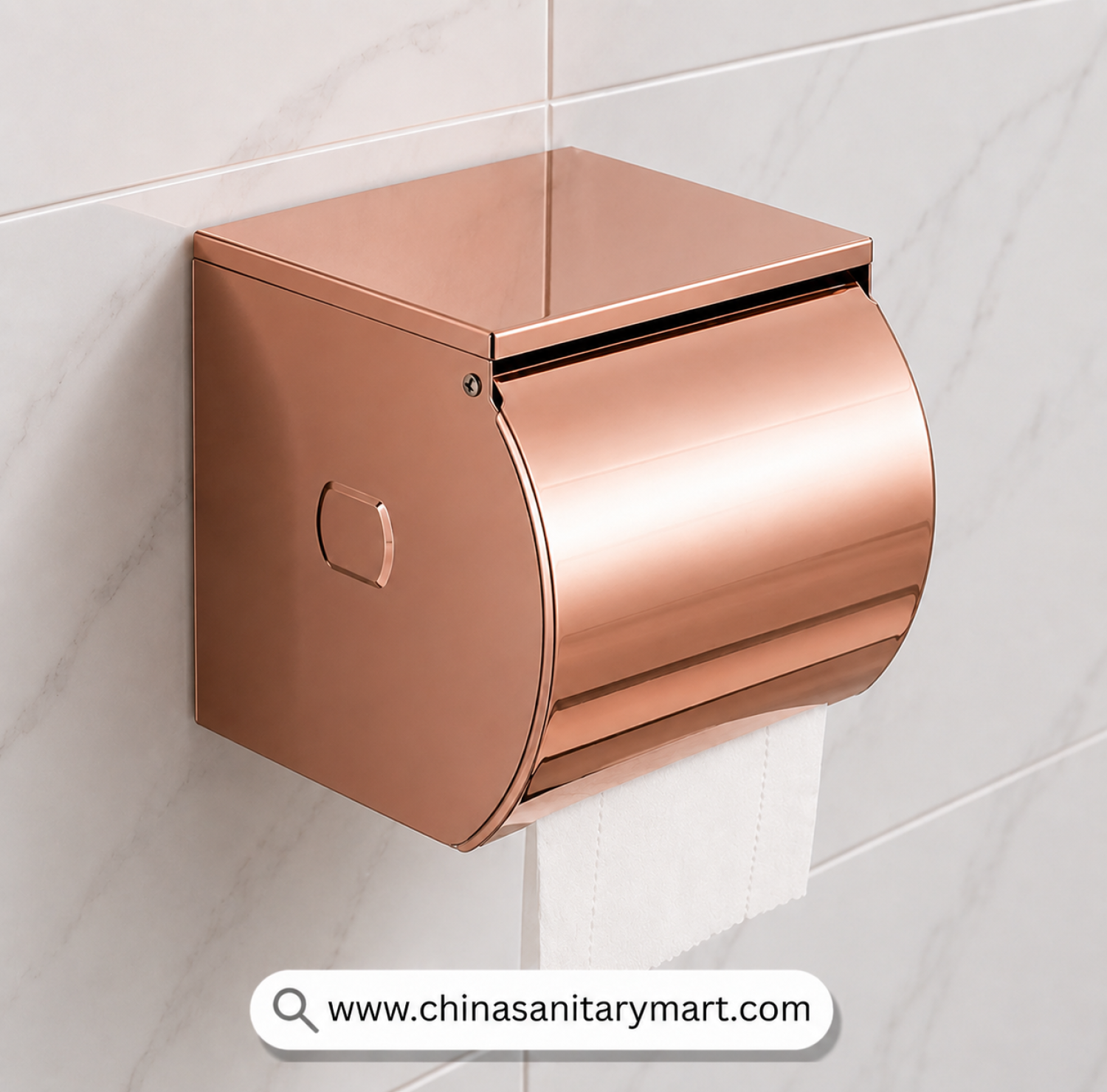 Tissue Box Toilet FTRG, Rose Gold Tissue Holder, Titanium Rose Gold Tissue Box, Covered Tissue Holder, Stainless Steel Tissue Holder, Wall Mounted Tissue Box, Luxury Bathroom Accessories