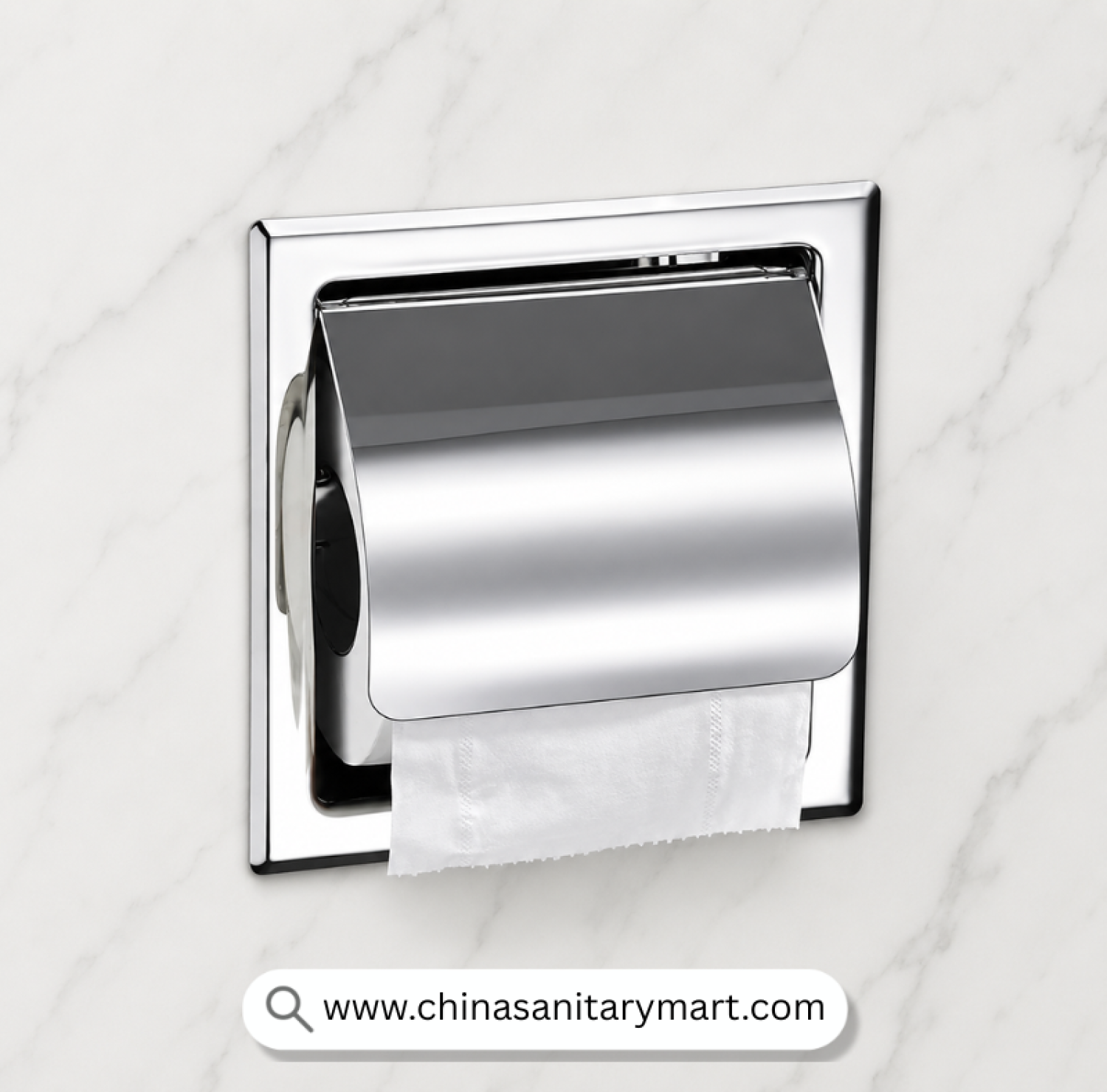 Concealed Tissue Holder, Recessed Tissue Holder, Built In Tissue Holder, Stainless Steel Tissue Holder, Chrome Tissue Holder, Covered Toilet Paper Holder, Recessed Toilet Roll Holder