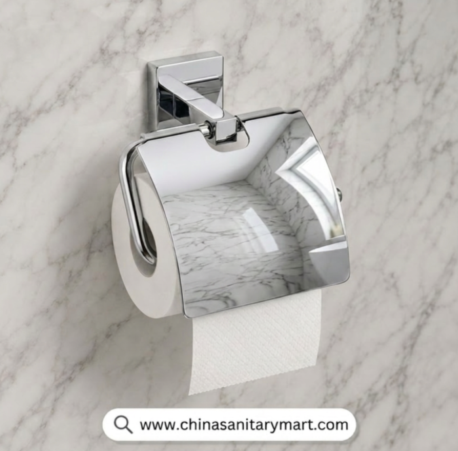 Marquis BA60005, Open Tissue Holder CP, Chrome Tissue Holder, Stainless Steel Tissue Holder, Toilet Paper Holder, Covered Tissue Holder, Bathroom Tissue Holder, Wall Mounted Tissue Holder