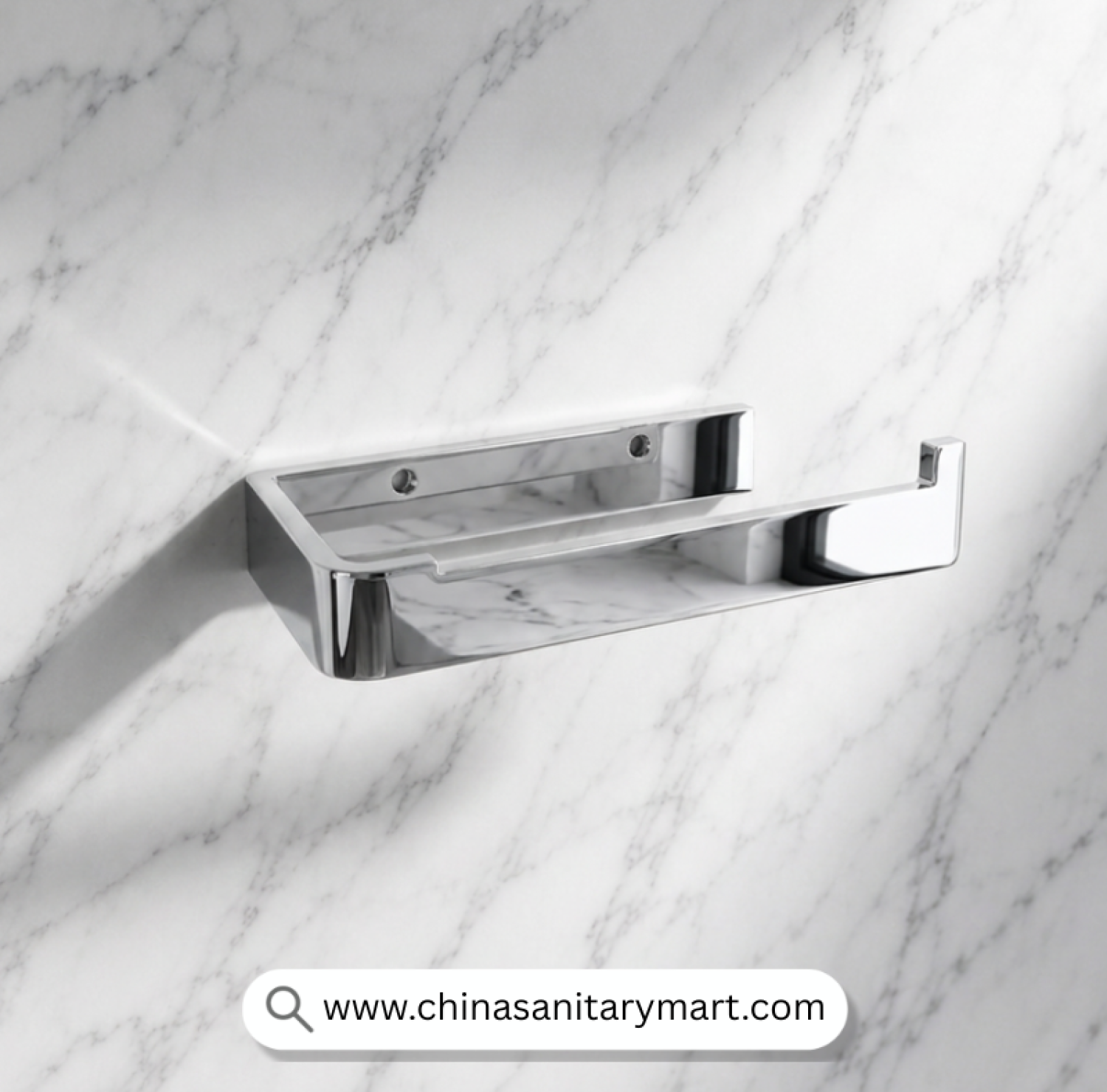 Marquis BA50024, Marquis Tissue Arm, Tissue Arm CP, Chrome Tissue Holder, Toilet Paper Holder, Open Tissue Holder, Bathroom Tissue Arm, Wall Mounted Tissue Holder, CP Bathroom Accessories