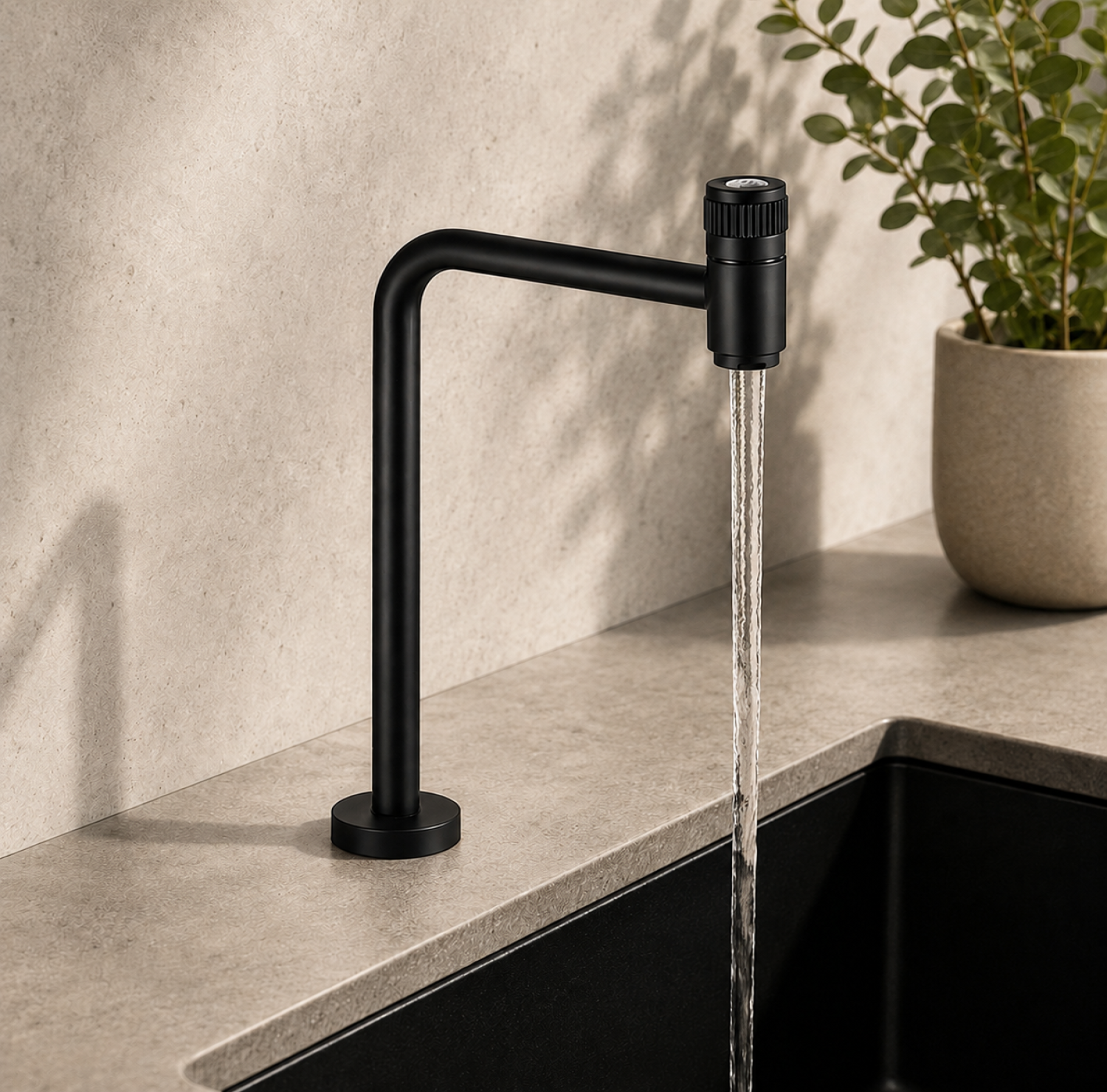sink tap, kitchen sink tap, bathroom sink tap, stainless steel sink tap, black sink tap, matte black sink tap, wall mounted sink tap,