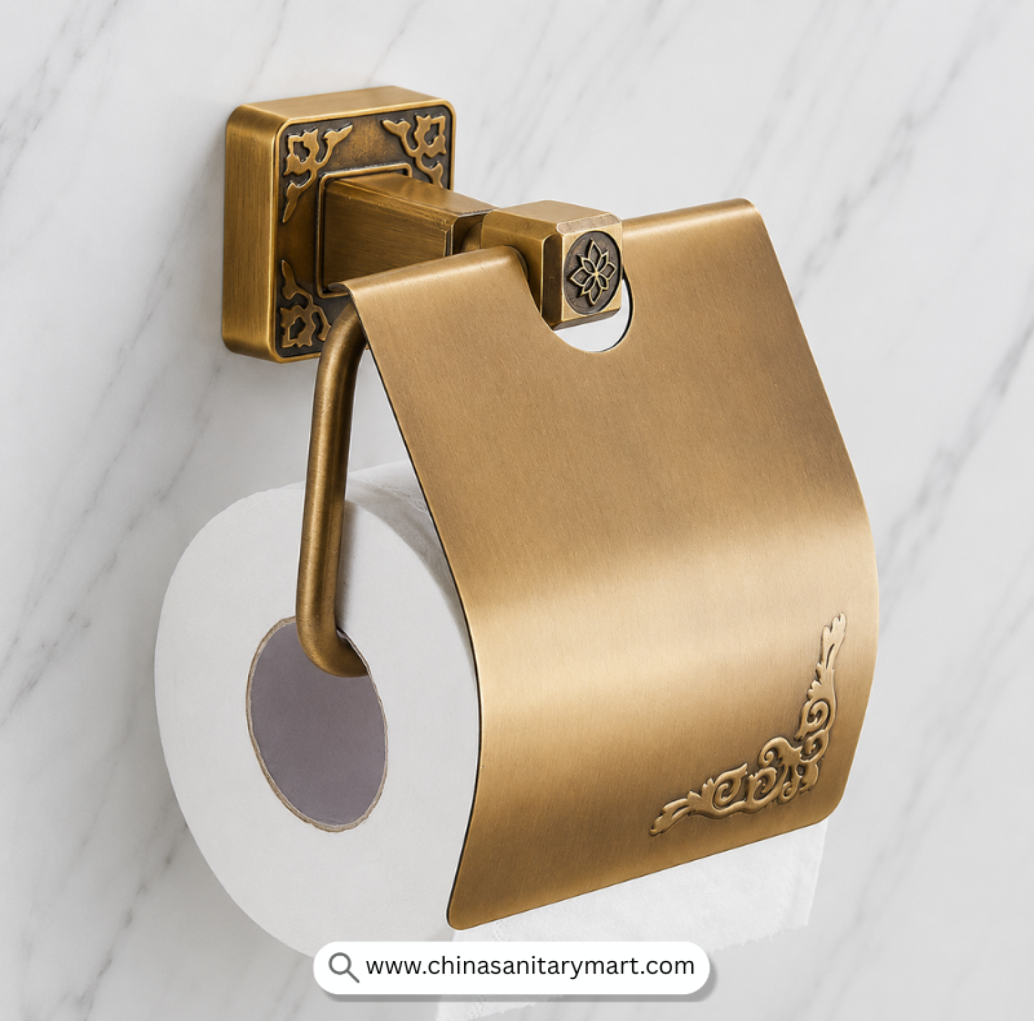 HT Aluminium Antique Open Tissue Holder, Antique Gold Tissue Holder, Antique Toilet Paper Holder, Luxury Tissue Holder, Vintage Bathroom Accessories