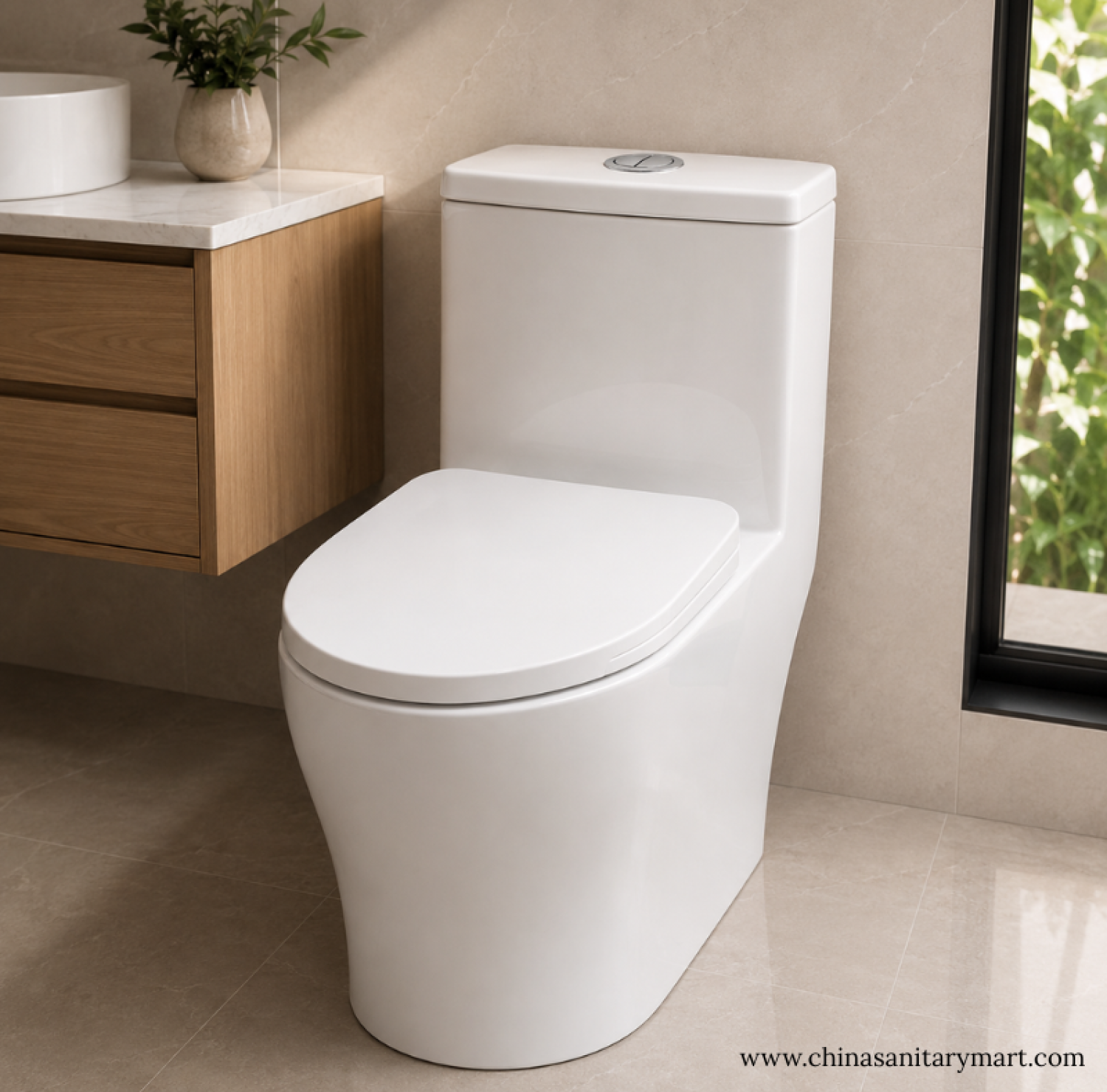 ORNT Oscar Commode, Oscar Commode, ORNT Toilet, One Piece Commode, White Ceramic Commode, Modern Toilet Bangladesh, Floor Mounted Commode, Luxury Bathroom Commode