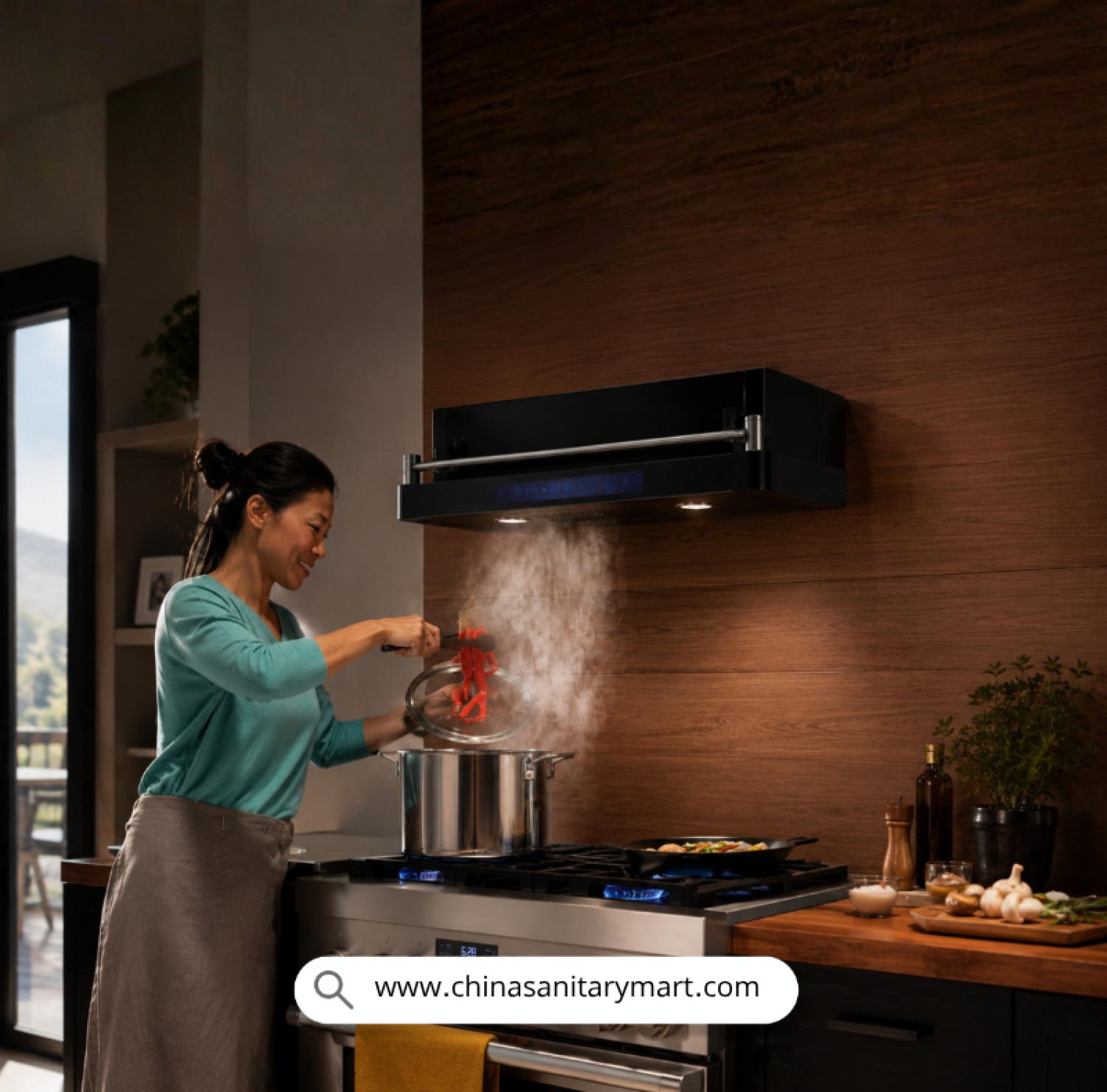 Black & Decker 09SH, Black and Decker Kitchen Chimney BD, Soundless Inverter Hood, 30 Inch Kitchen Hood, Box Style Kitchen Chimney, Black & Decker 09SH Price in Bangladesh, Quiet Kitchen Exhaust, Modern Kitchen Hood Design.