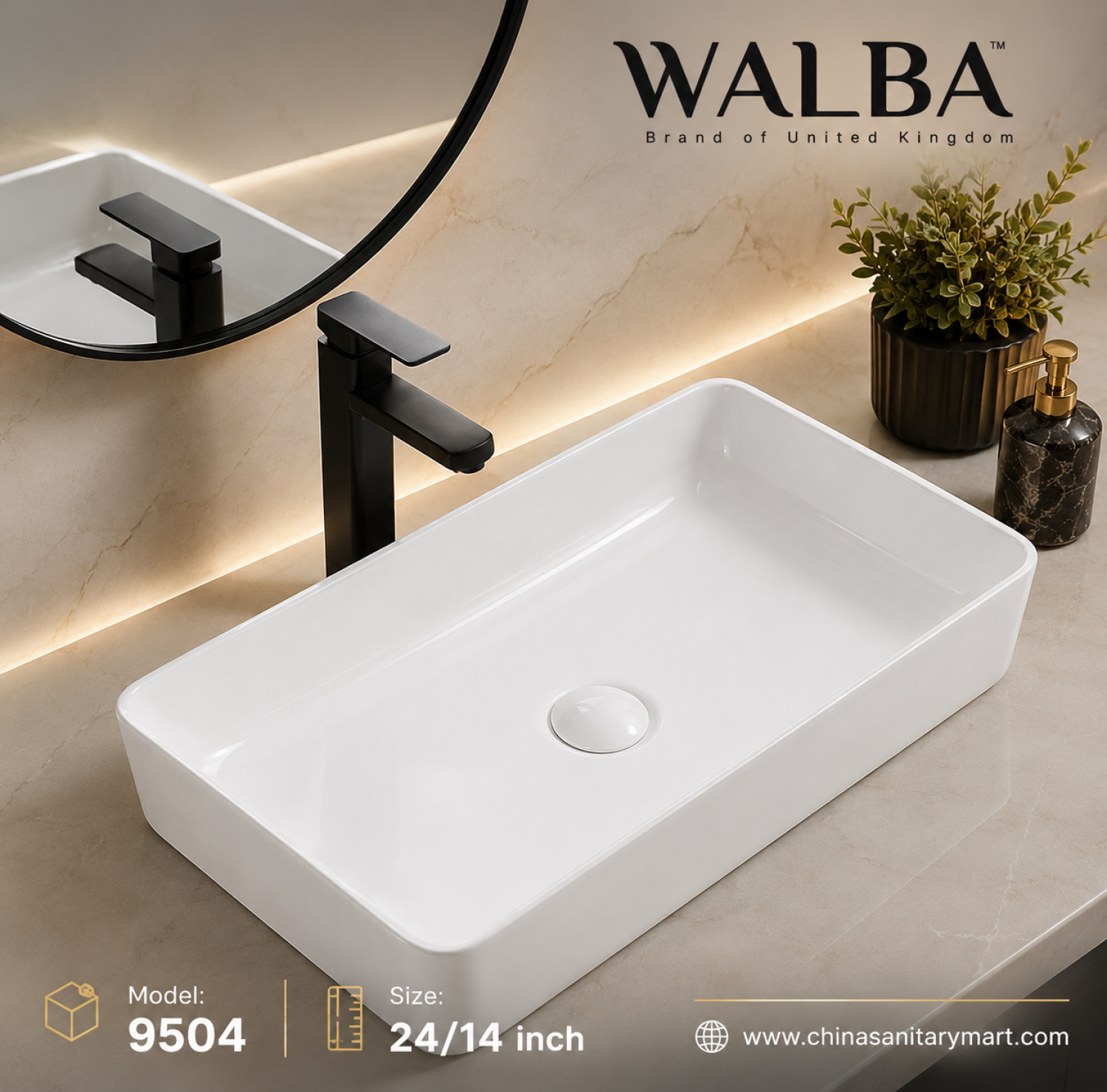 walba, walba basin, walba top basin, art basin walba,