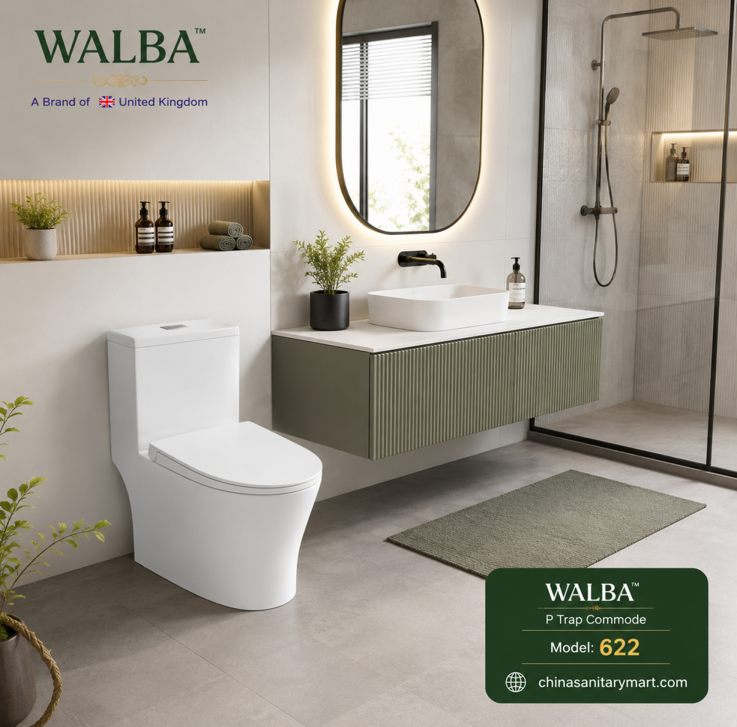 p trap commode, p trap, wall commode, walba,