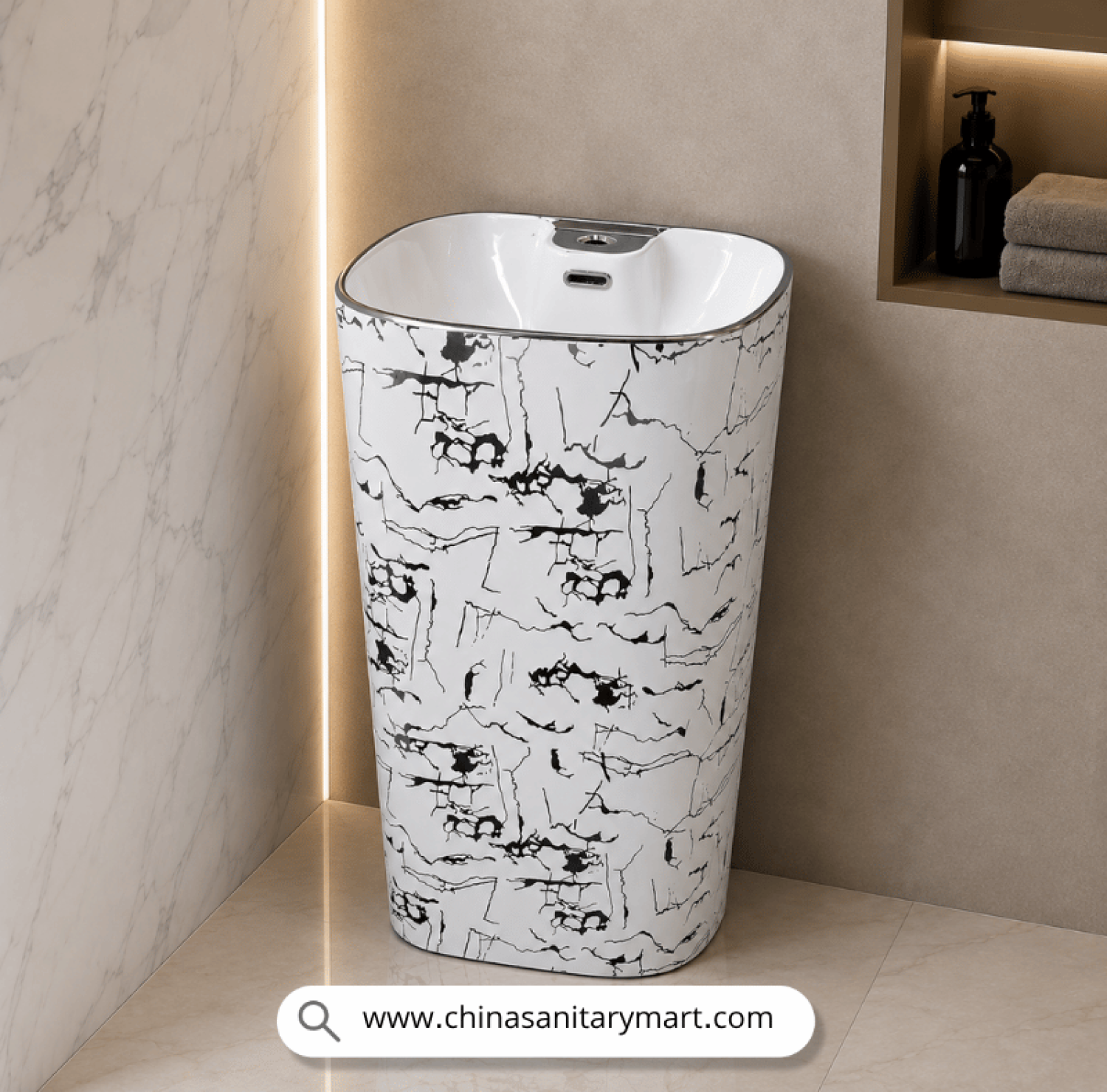 Drum basin, floor standing wash basin, pedestal basin, 17x17 wash basin,