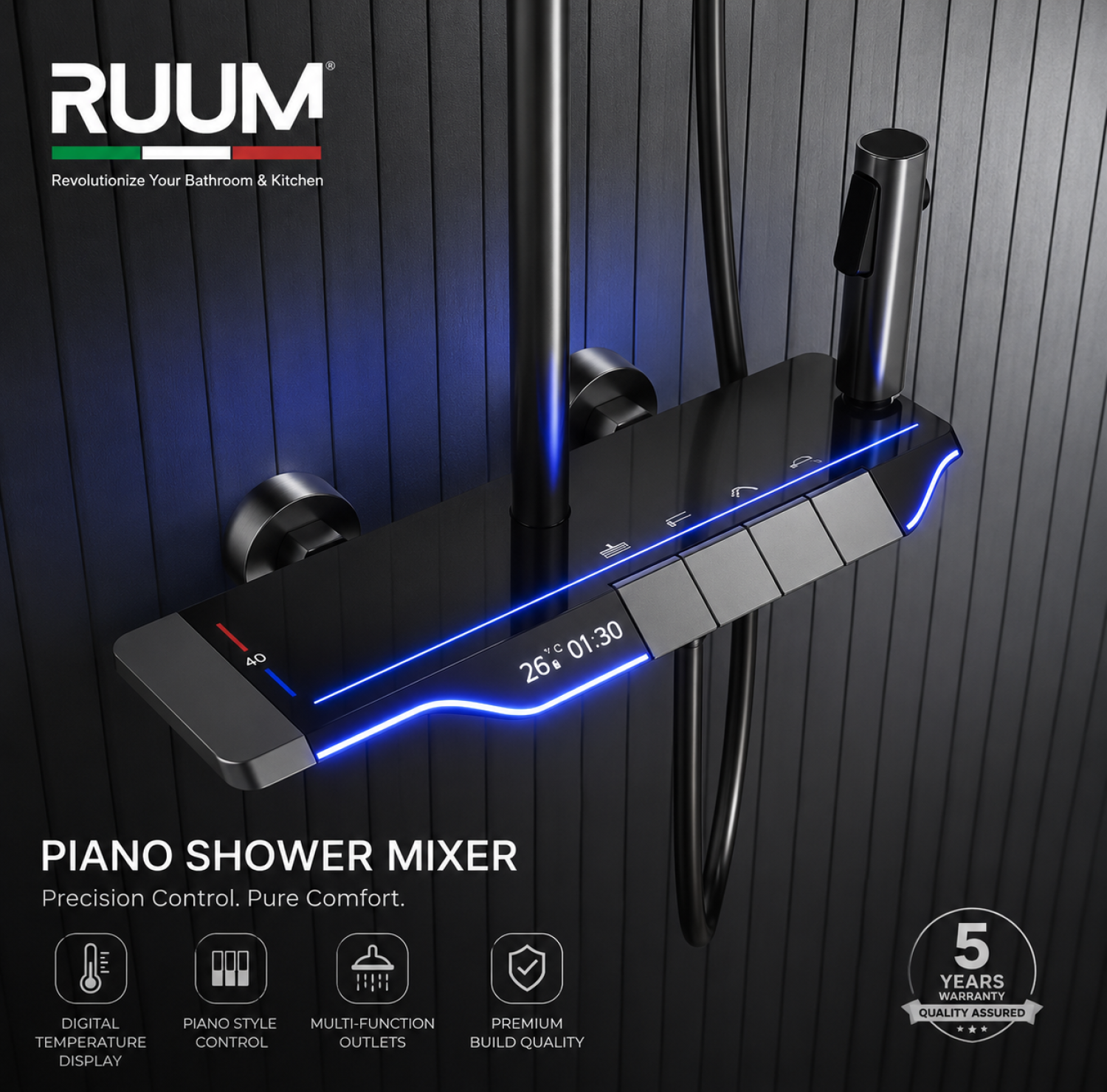 shower mixer , shower panel