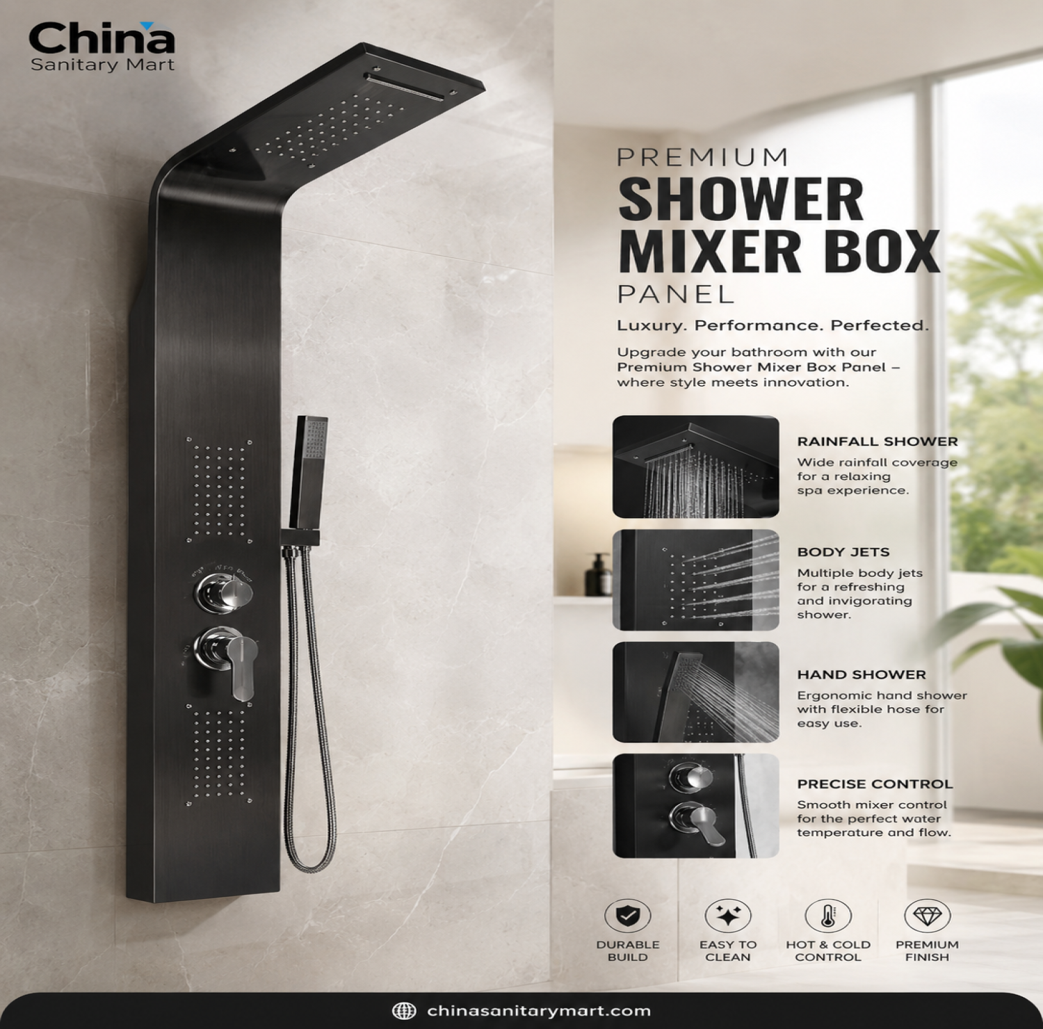 shower mixer , shower panel