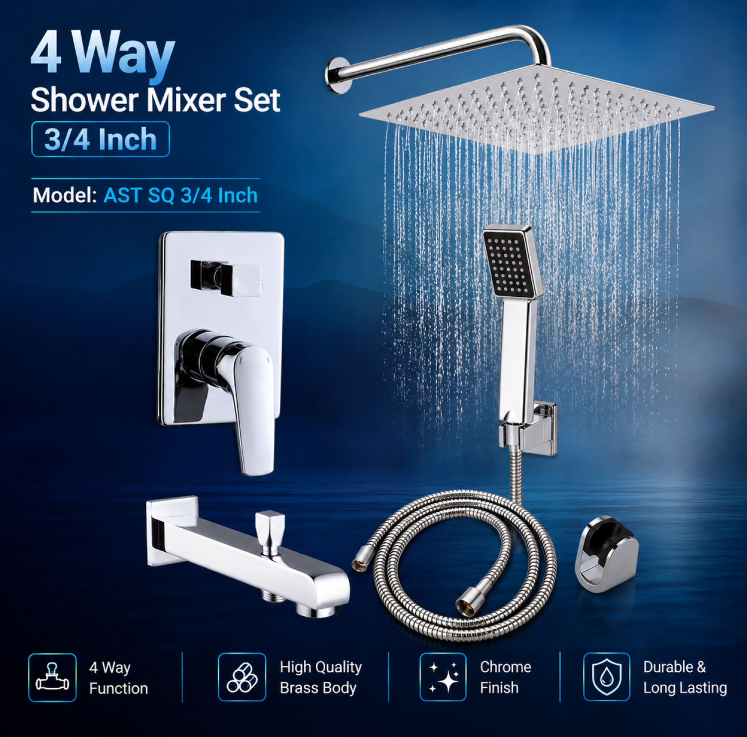 SEO Tags: Astra Shower Mixer, Astra Concealed Shower Mixer, Astra 4 Way Shower Mixer, Astra Rain Shower, 4 Way Shower Mixer Set,