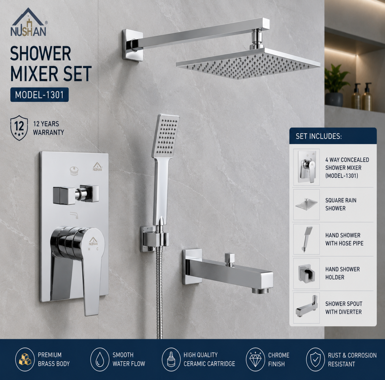 shower mixer , shower panel