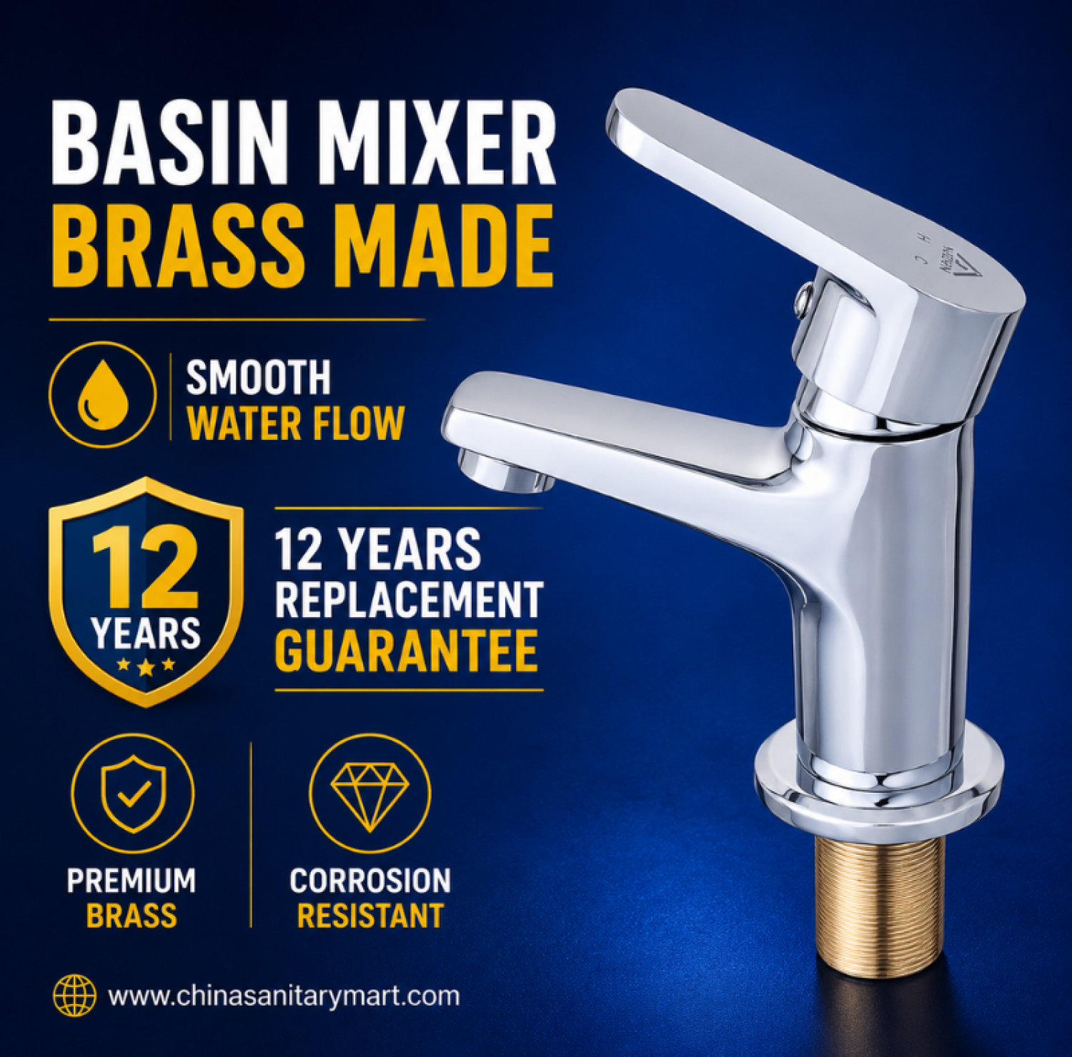 Basin mixer, faucet
