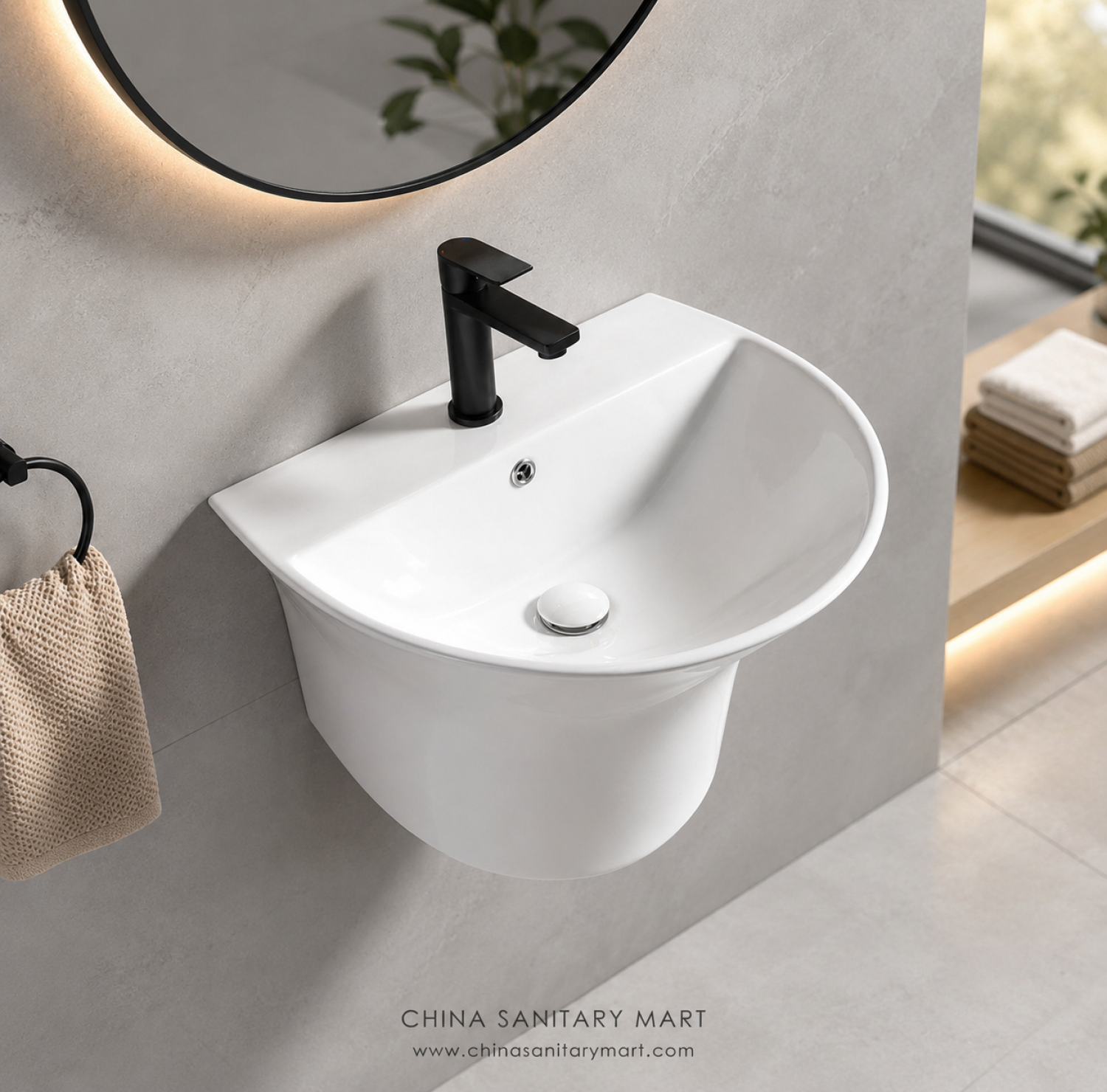wall hung basin