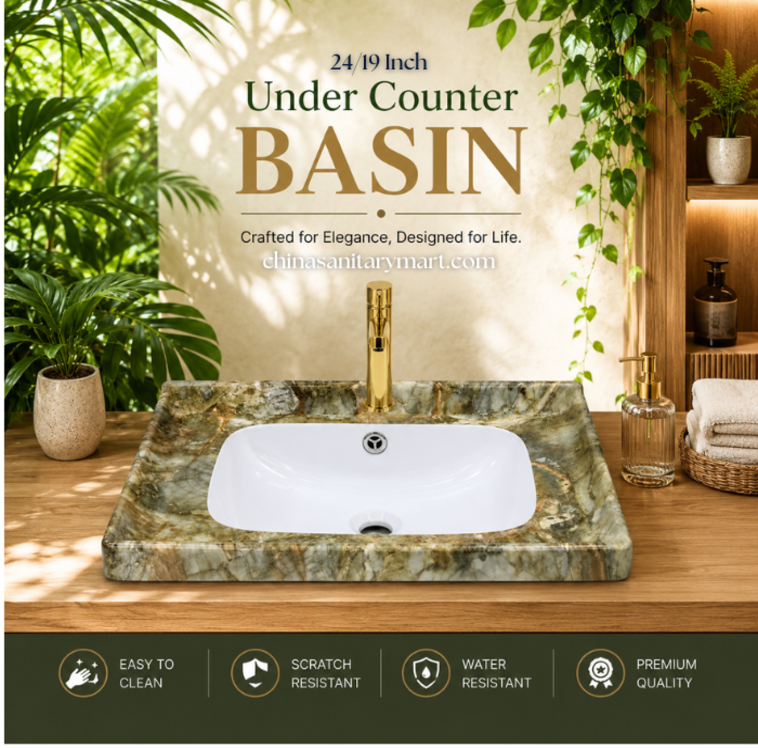 24x19 jungle marble counter top basin, jungle marble shed wash basin, ceramic countertop basin, luxury jungle marble bathroom basin, premium ceramic wash basin, modern marble finish basin, bathroom sink Bangladesh, China Sanitary Mart