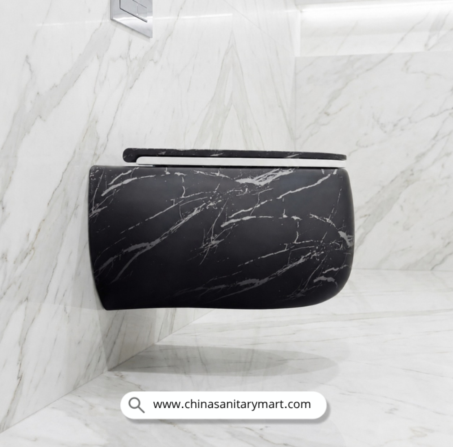 IS T106MB, Matte Black Wall Hung Commode, Wall Hung Toilet, Black Marble Commode, Concealed Cistern Toilet, Wall Mounted Toilet, Premium Ceramic Commode, Luxury Bathroom Toilet, Floating Toilet, Modern Wall Hung WC,